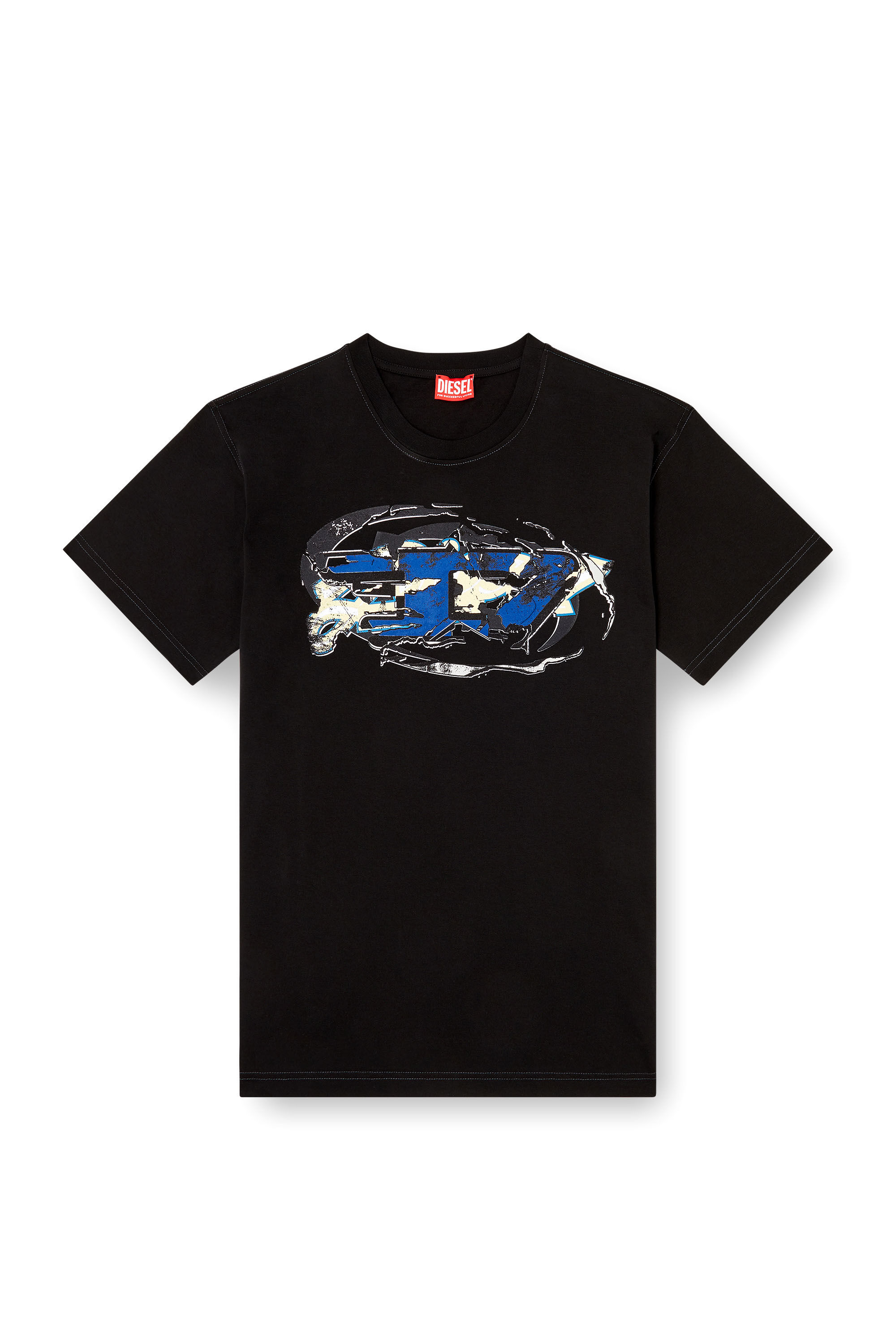 Diesel - T-NORM-T11, Man's T-shirt with Oval D logo in null - 2