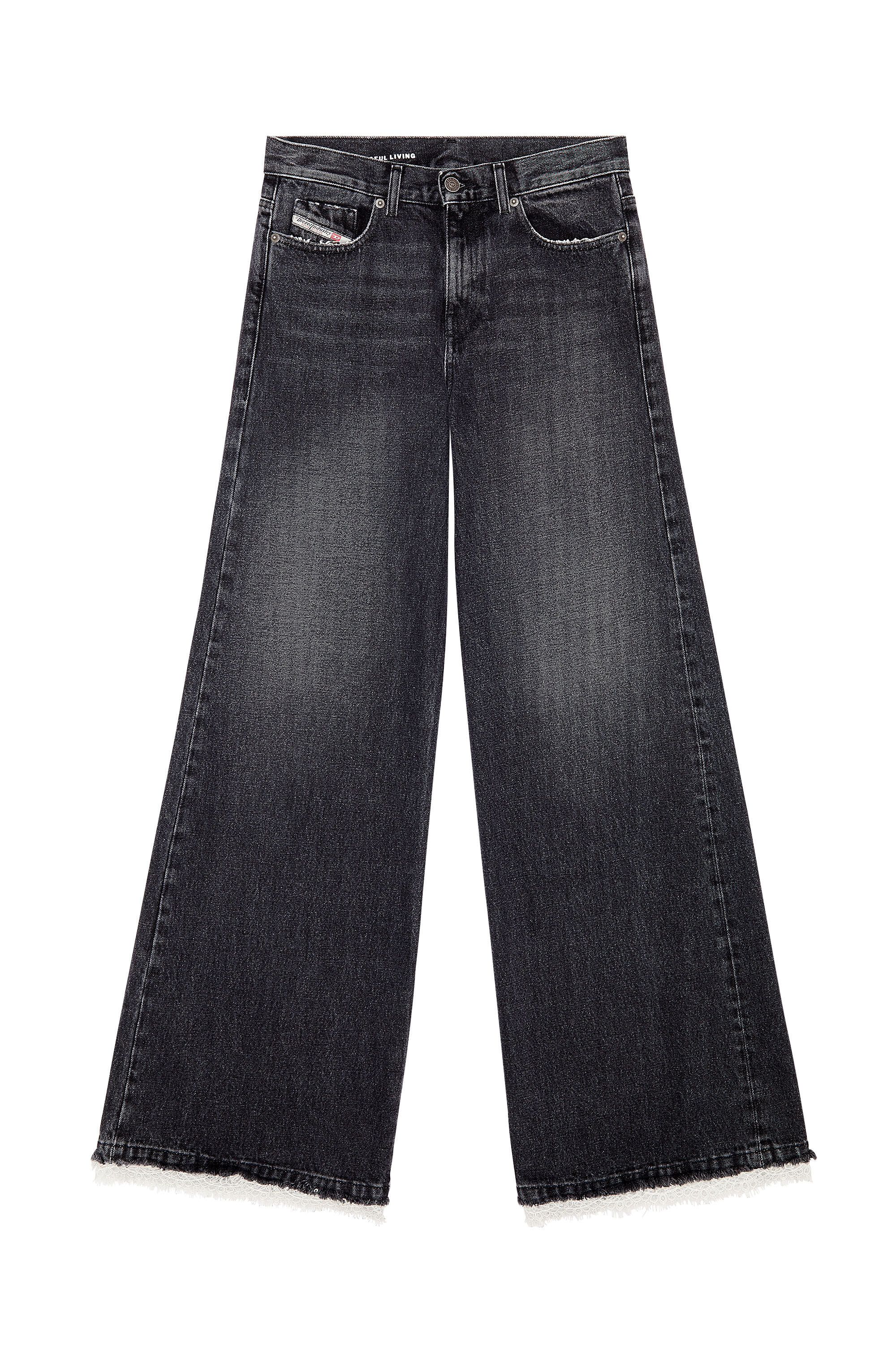 Diesel - Bootcut and Flare Jeans 1978 D-Akemi 007S2, Black/Dark grey - Image 2