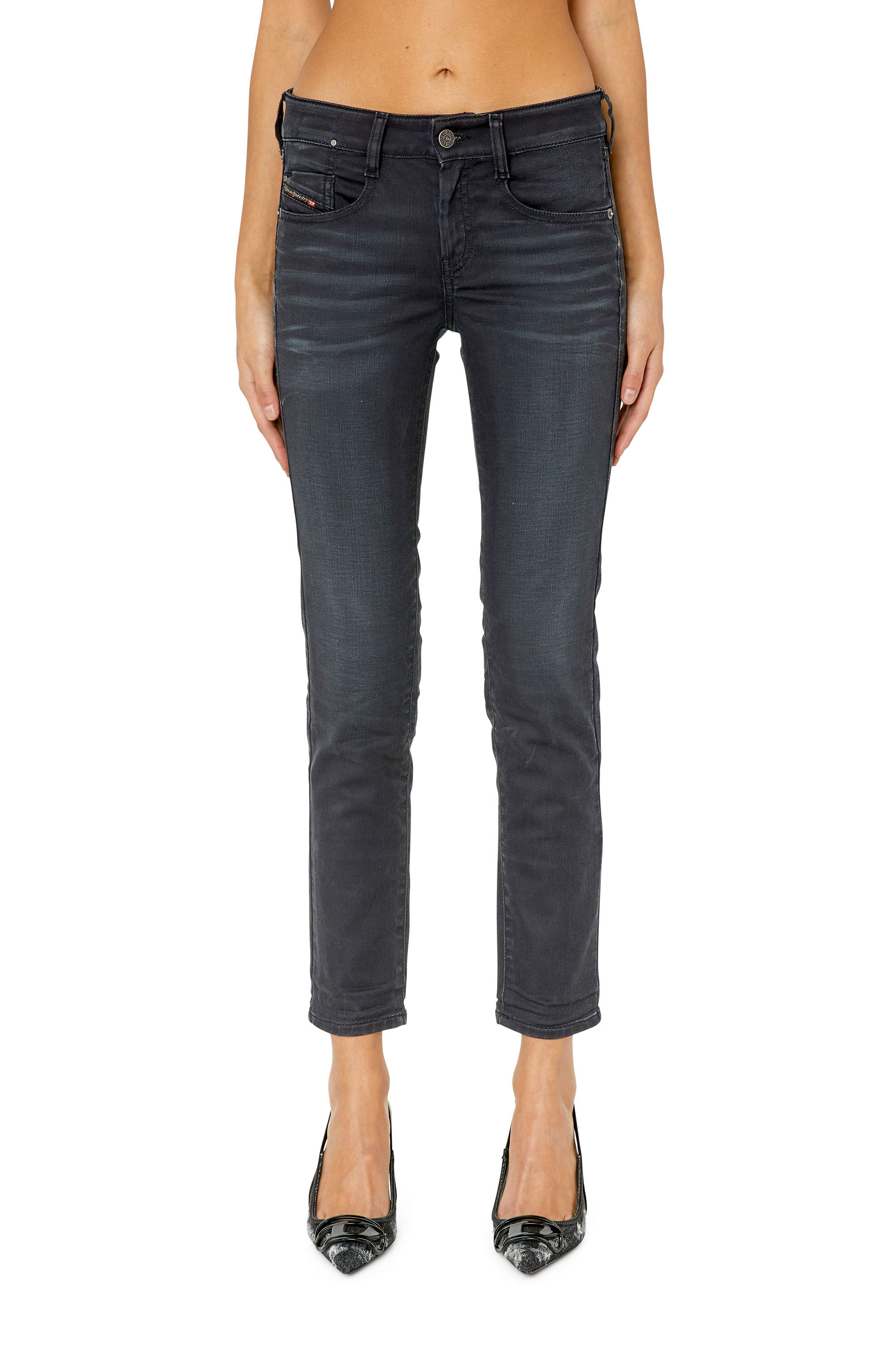 Diesel - Slim D-Ollies JoggJeans® 068CQ, Black/Dark grey - Image 3