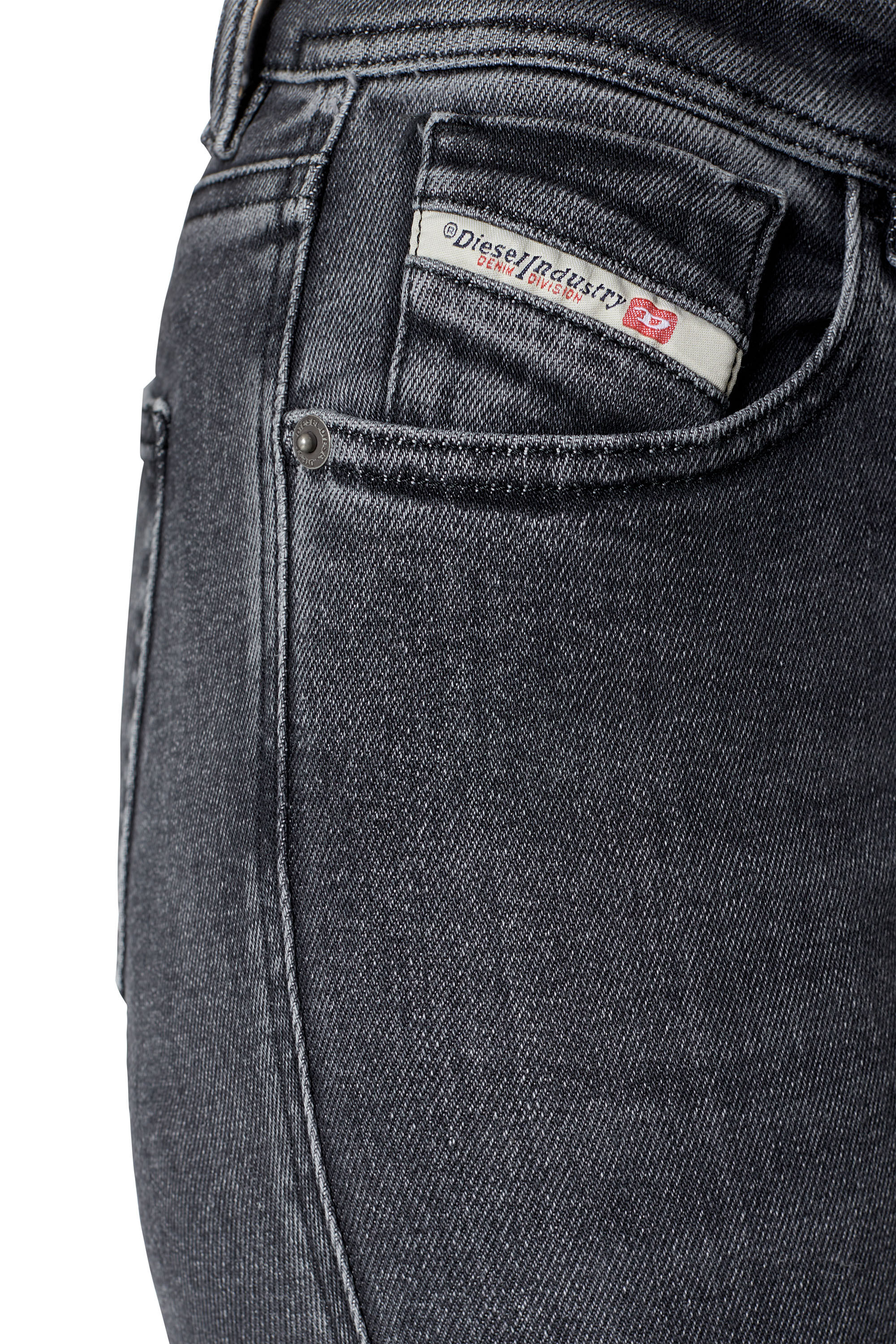 Diesel - 2017 Slandy 09D61 Super skinny Jeans, Black/Dark grey - Image 5