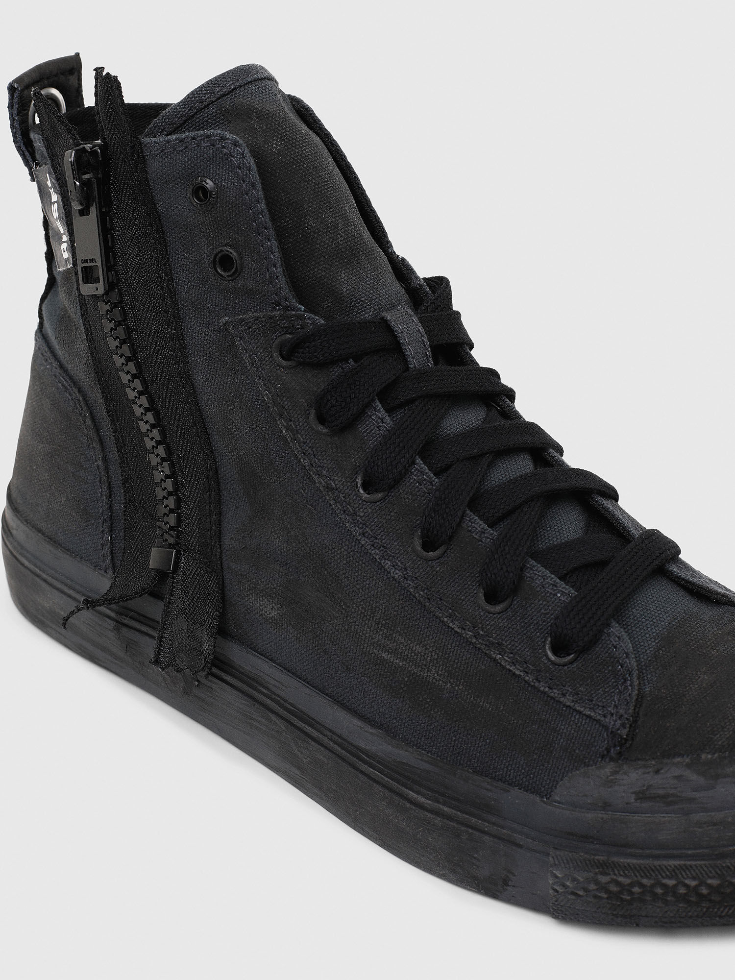 diesel black high top sneakers
