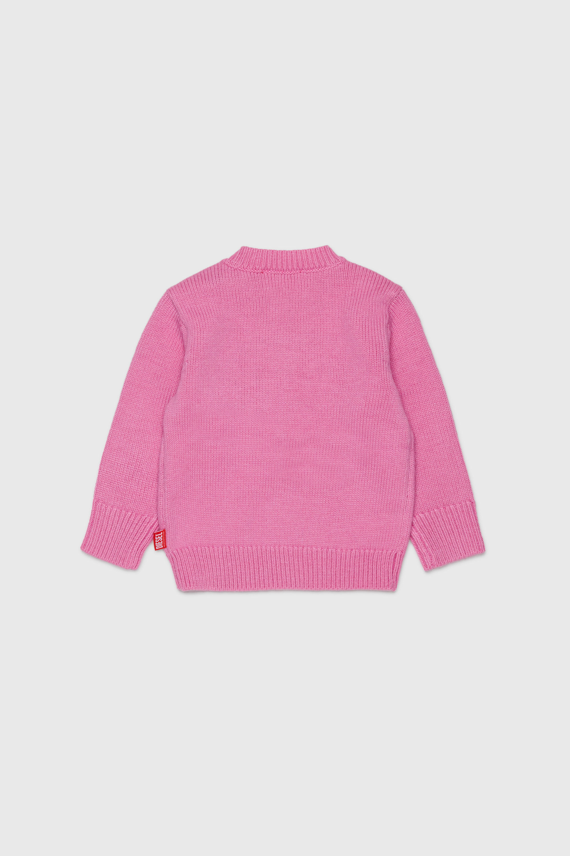 Diesel - KOMYB, Man's Cashmere-enriched jumper with big Oval D in Pink - 2