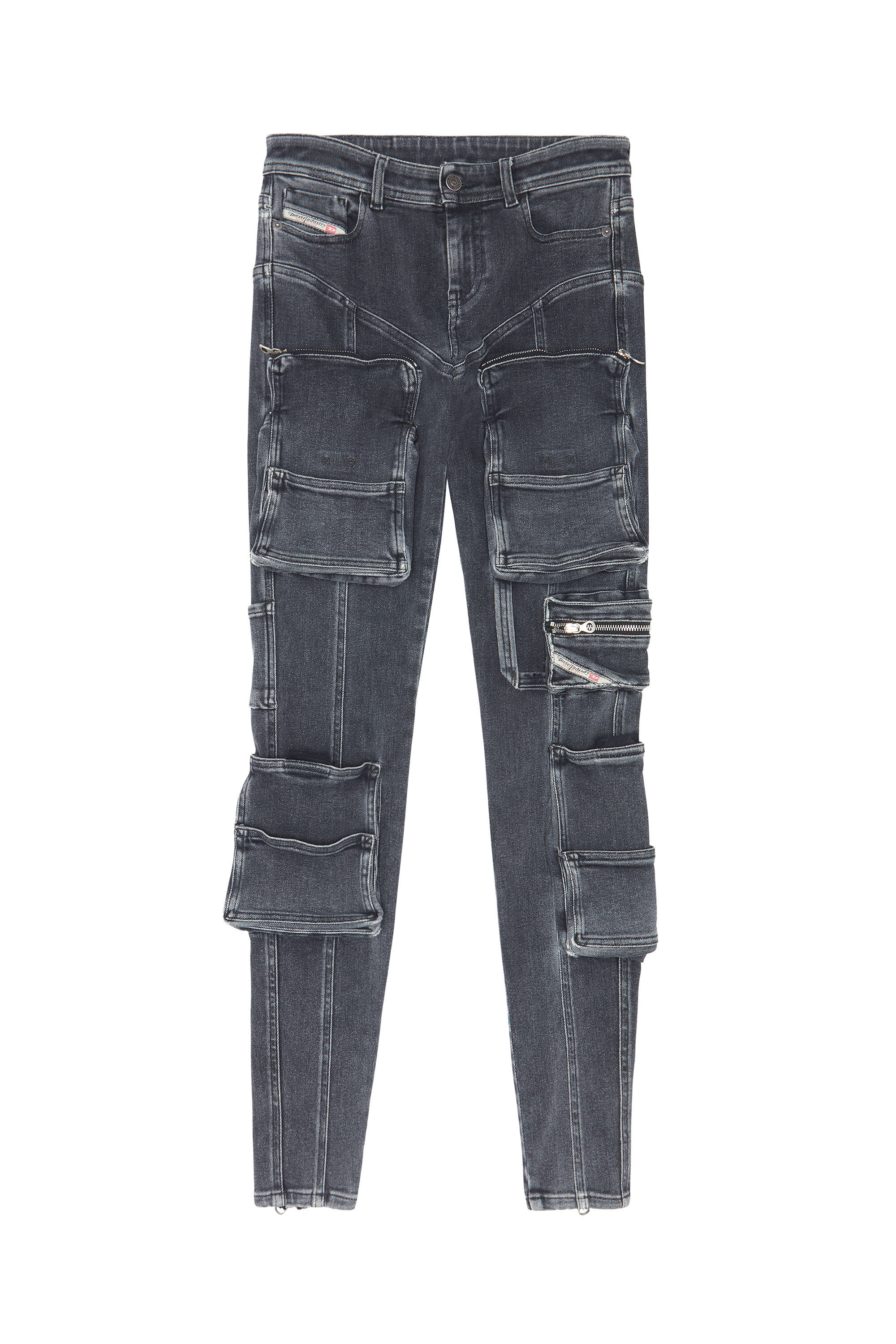 Diesel - Super skinny Jeans 1984 Slandy-High 09F27, Black/Dark grey - Image 2