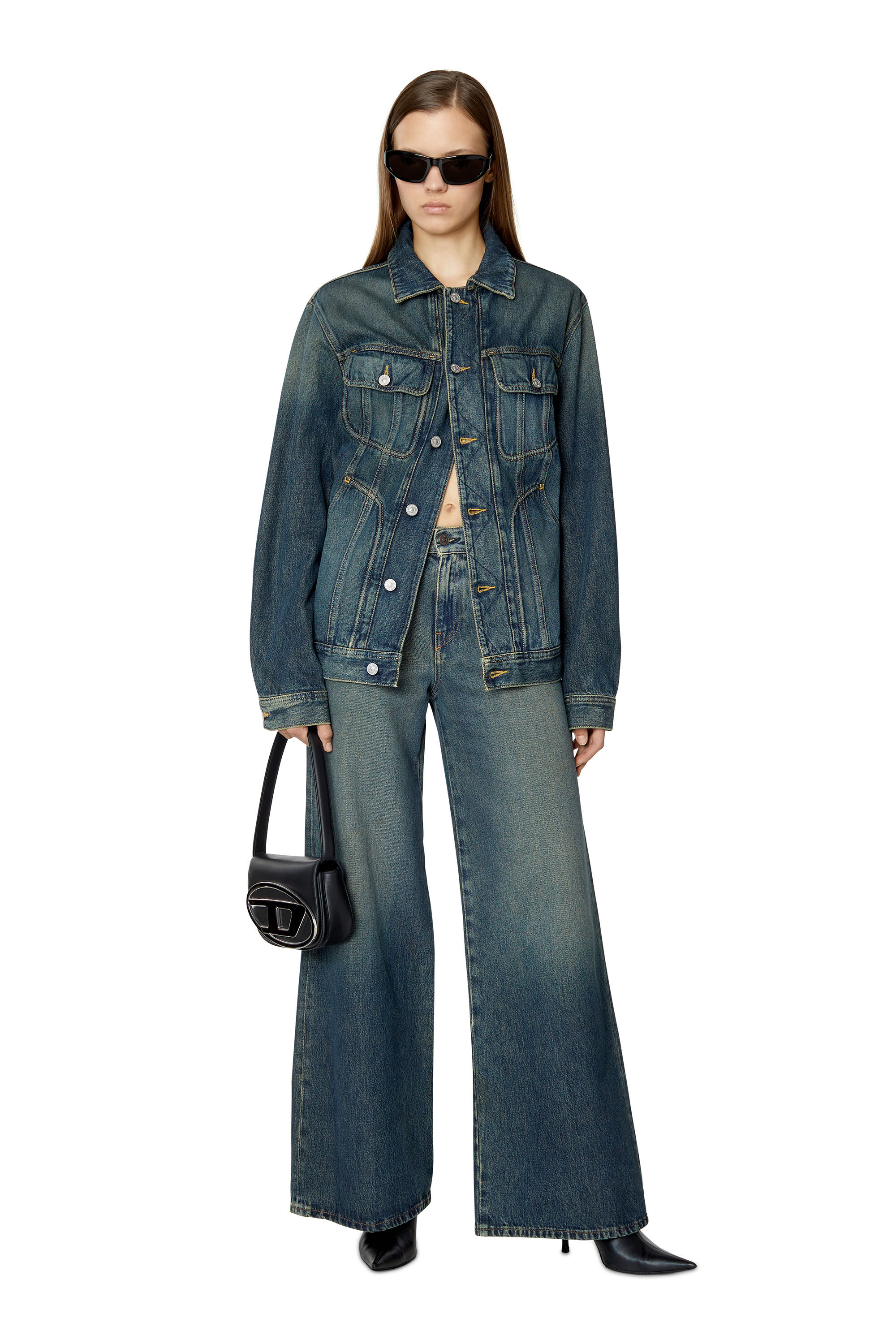 Diesel - 1978 09C04 Bootcut and Flare Jeans, Dark Blue - Image 1