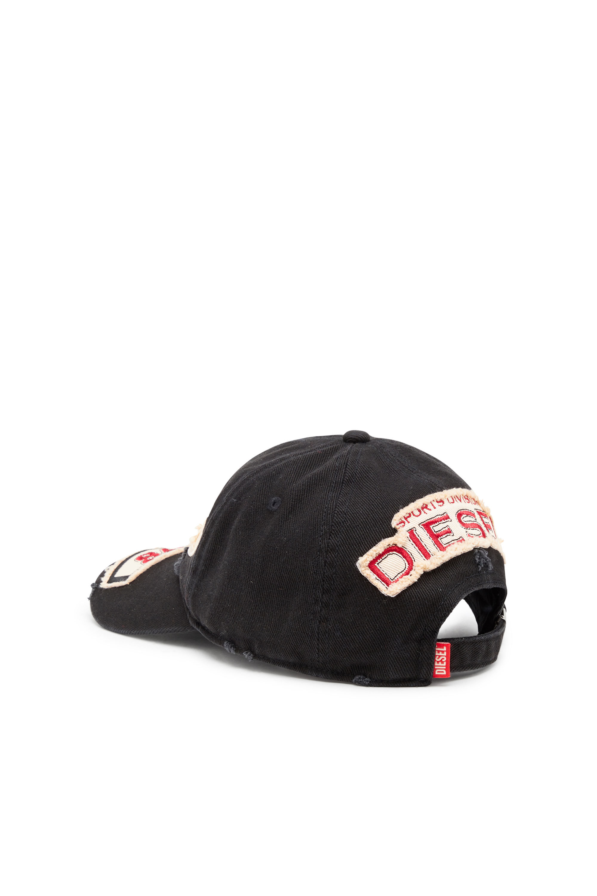 Diesel - C-BRAFF, Man Baseball cap with embroidered patches in Black - Image 2
