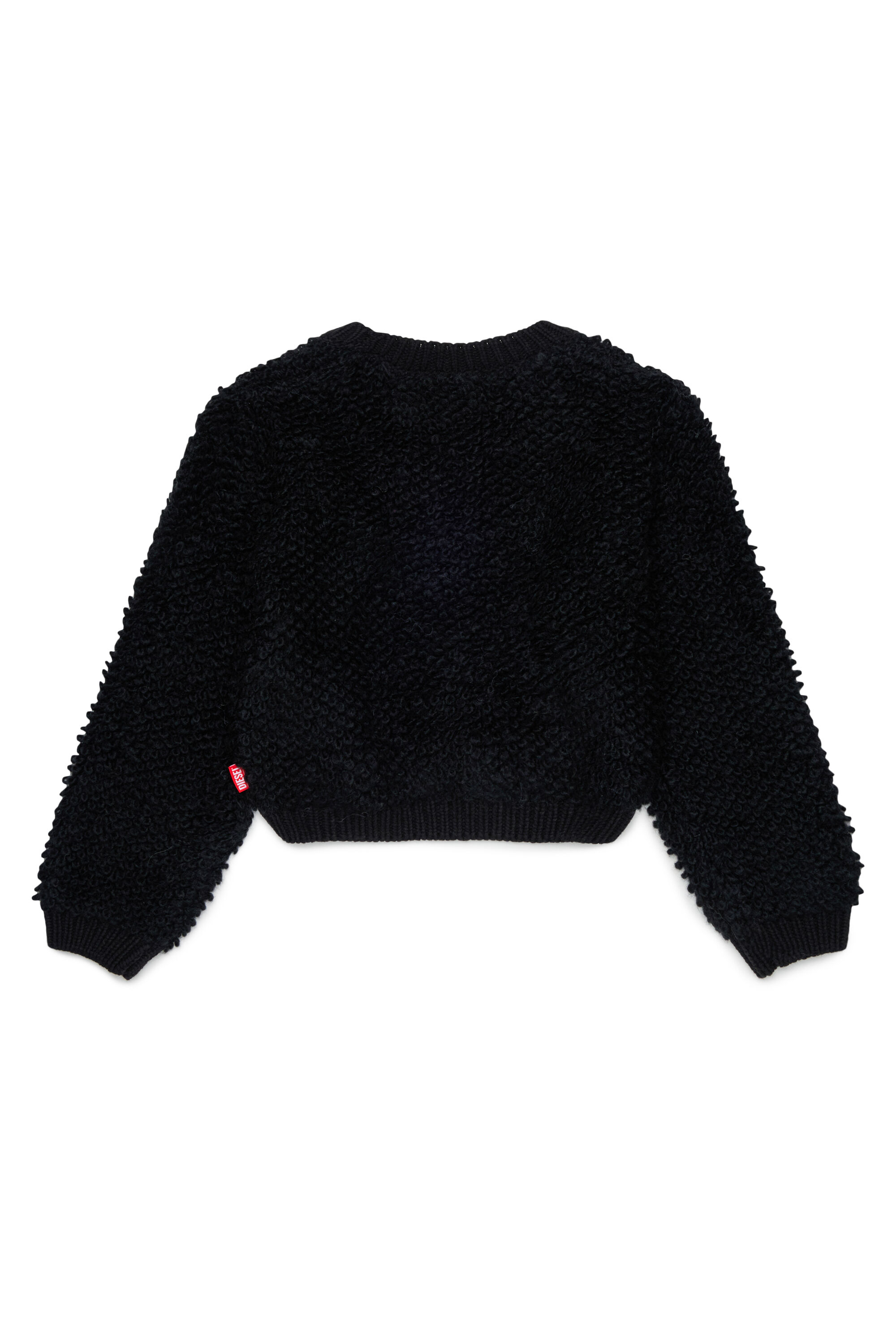 Diesel - KRIM, Woman's Zip cardigan in textured boucl&eacute;  knit in Black - 2