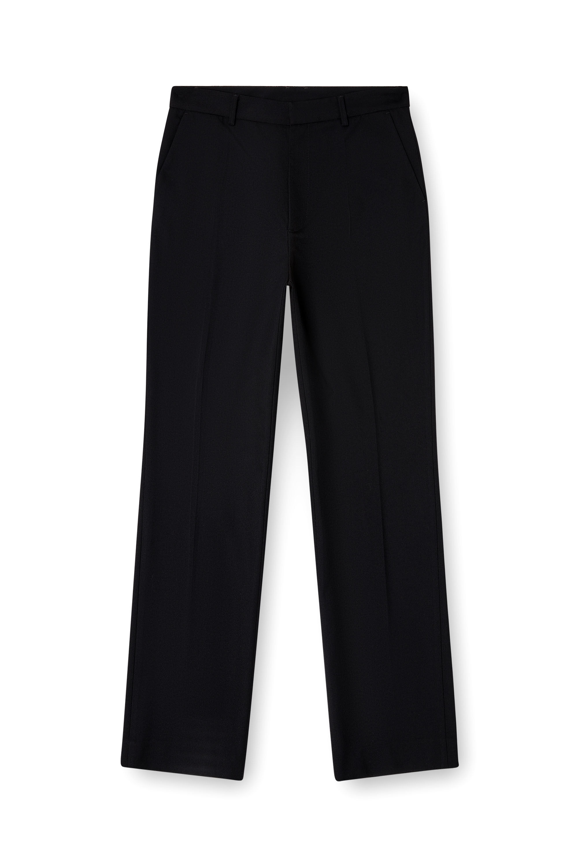 Diesel - P-AM-EPCI, Man's Wool-blend trousers with metal tag in Black - 2