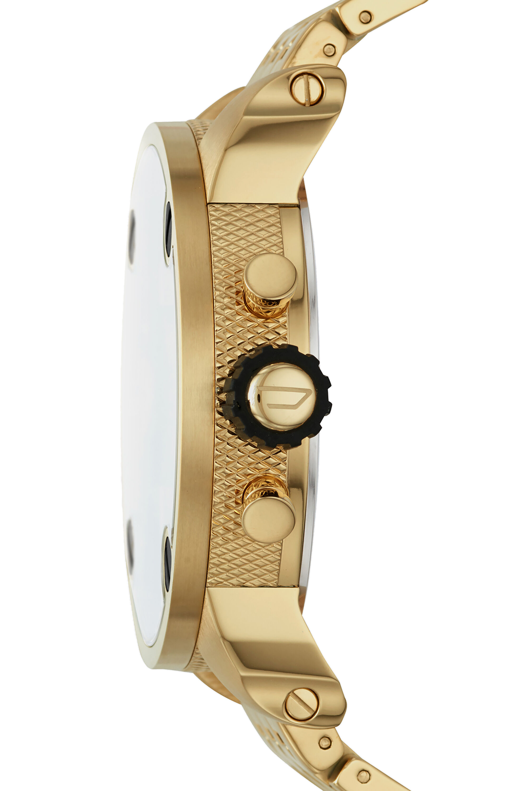 DZ7412 Man Little Daddy gold tone watch with black dial Diesel