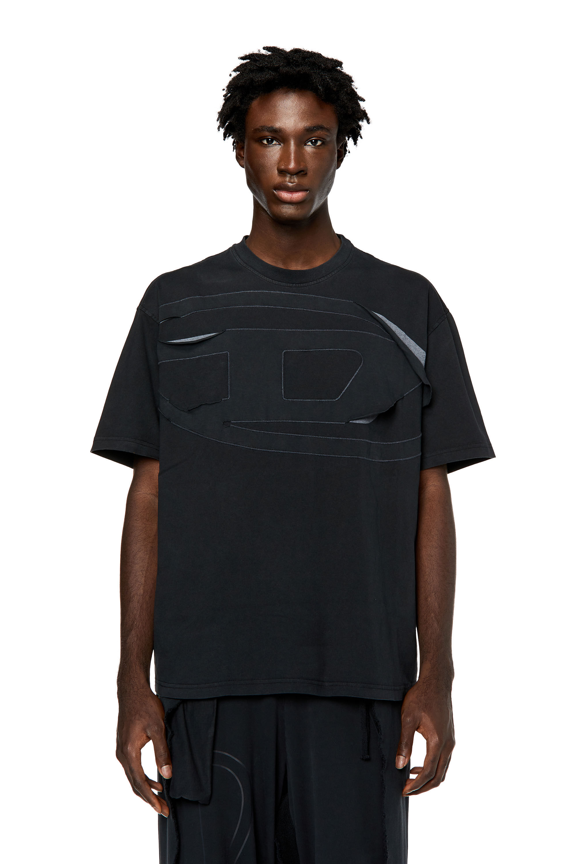 Diesel - T-WASH-PEELOVAL, Black - Image 3