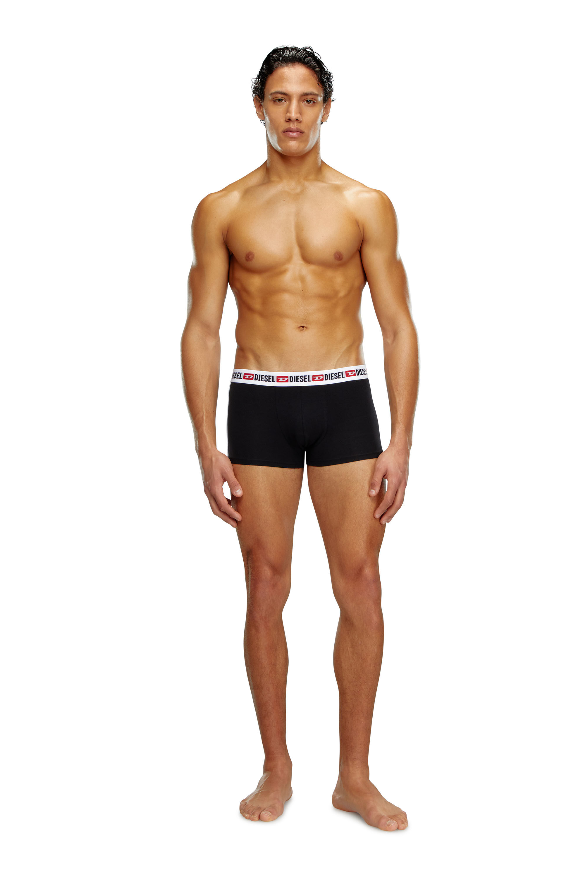 Diesel - UMBX-SHAWNTHREEPACK, Man Three-pack boxer briefs with side band in Black - Image 1
