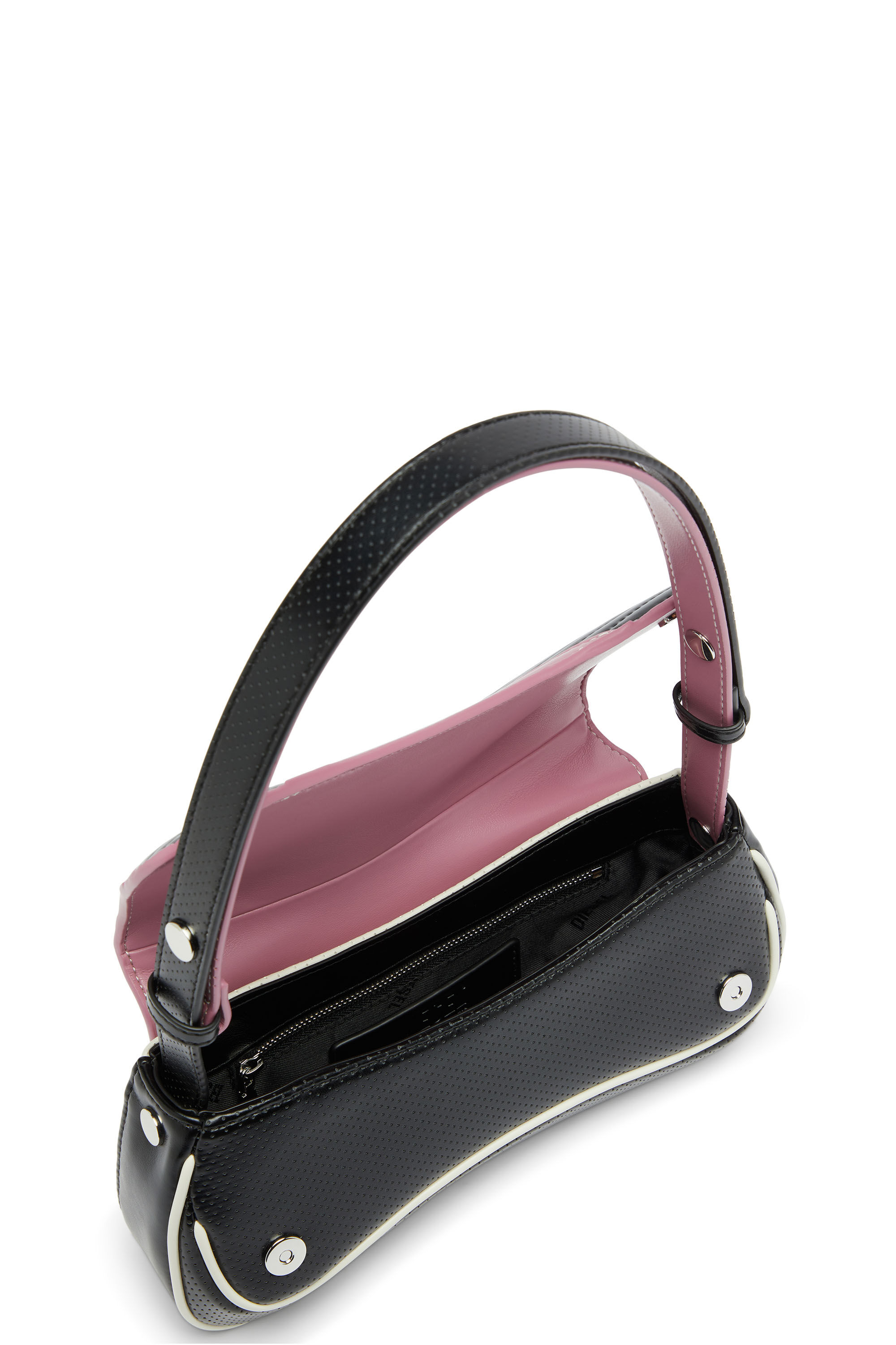 Diesel - PLAY CLUTCH, Woman's Play - Clutch with colour-block design in Black/Pink - 3