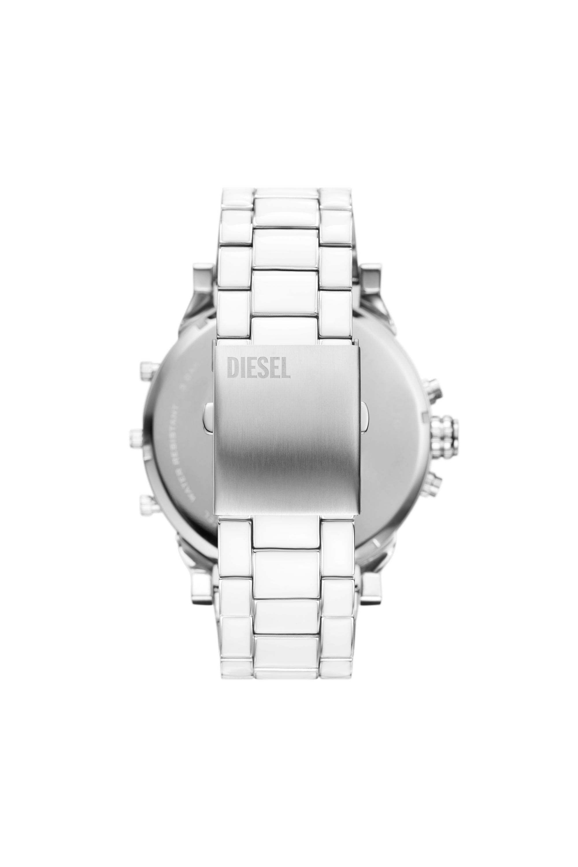 Men's Mr. Daddy 2.0 white and stainless steel watch | Silver | Diesel