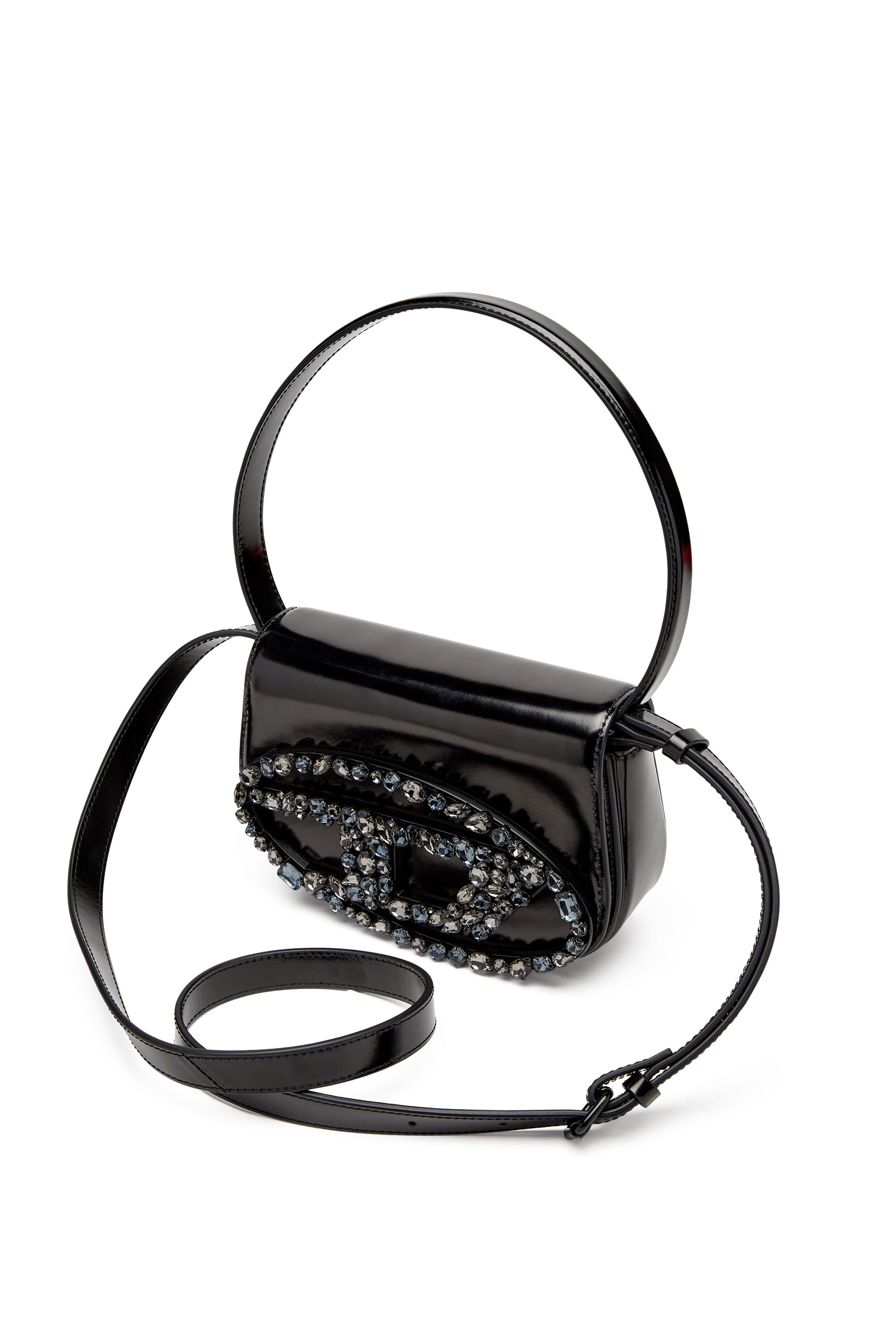 Diesel - 1DR, Woman's 1DR-Iconic shoulder bag in mirror leather in Black - 2