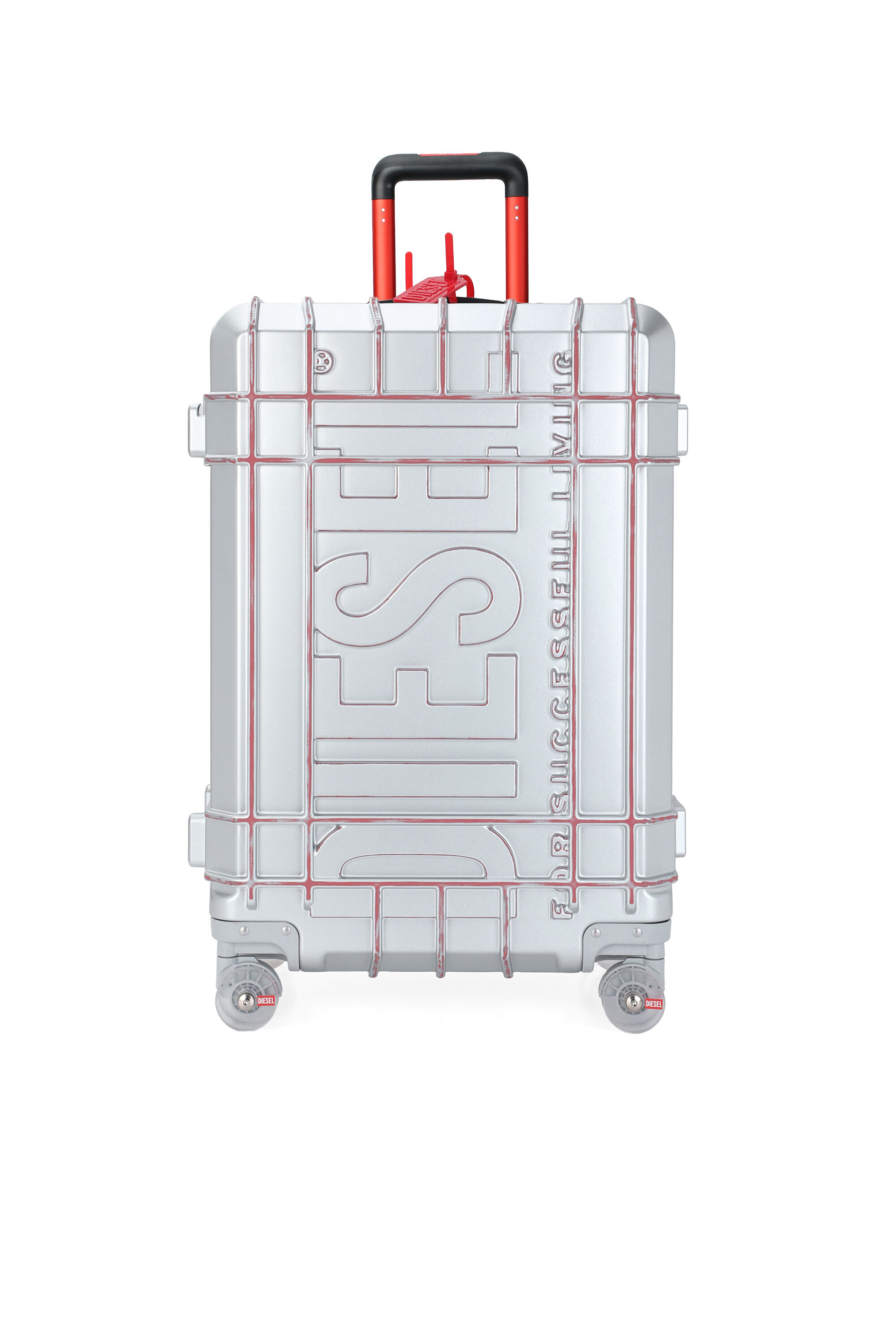 Diesel - DIESEL PC STRONG IMAGE TROLLEY- DSL003, Unisex's Rugged suitcase size L in Silver - 1