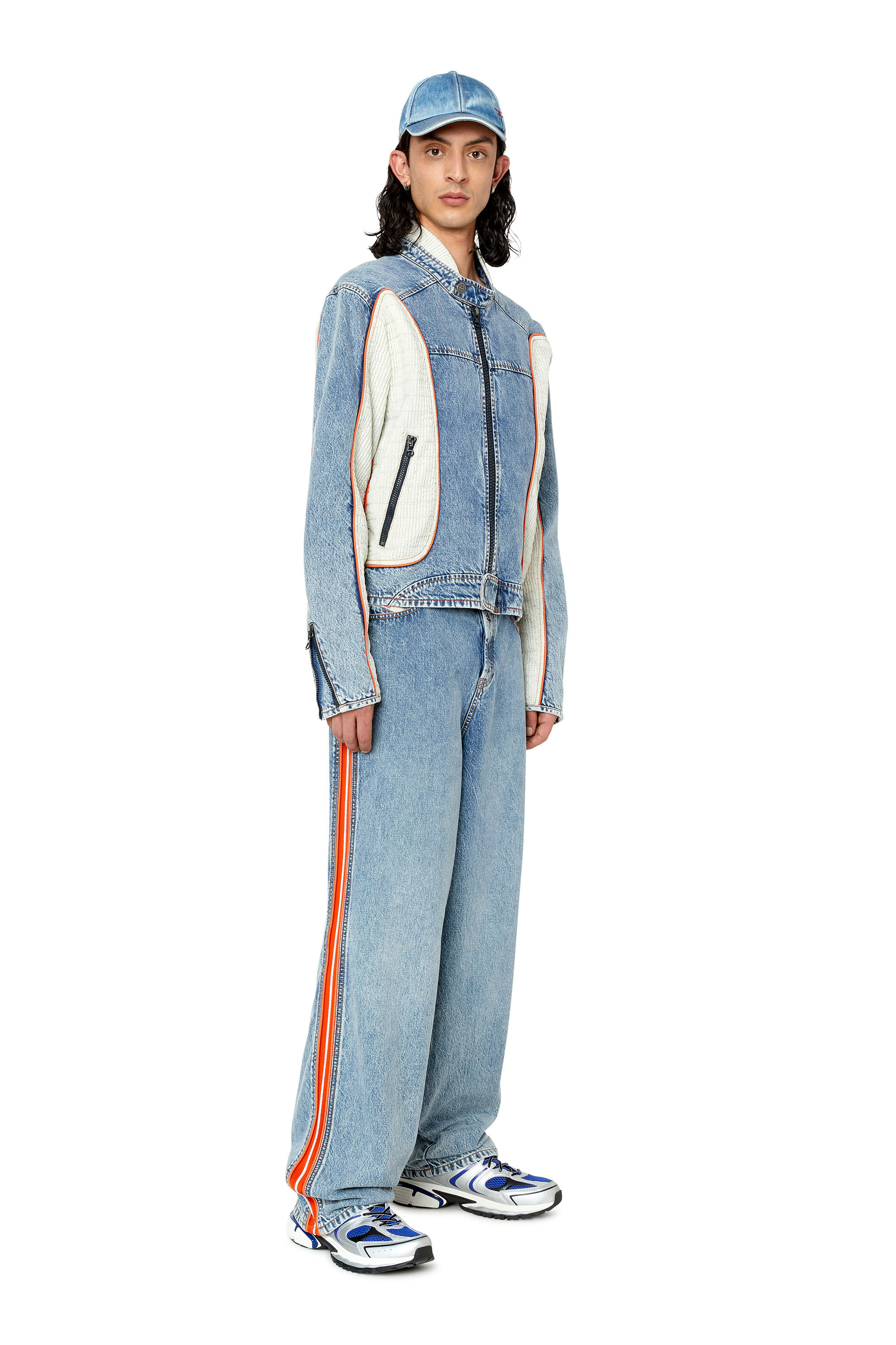 Diesel - Man's Straight Jeans D-Vulkos 0EMAH, Light Blue - 1
