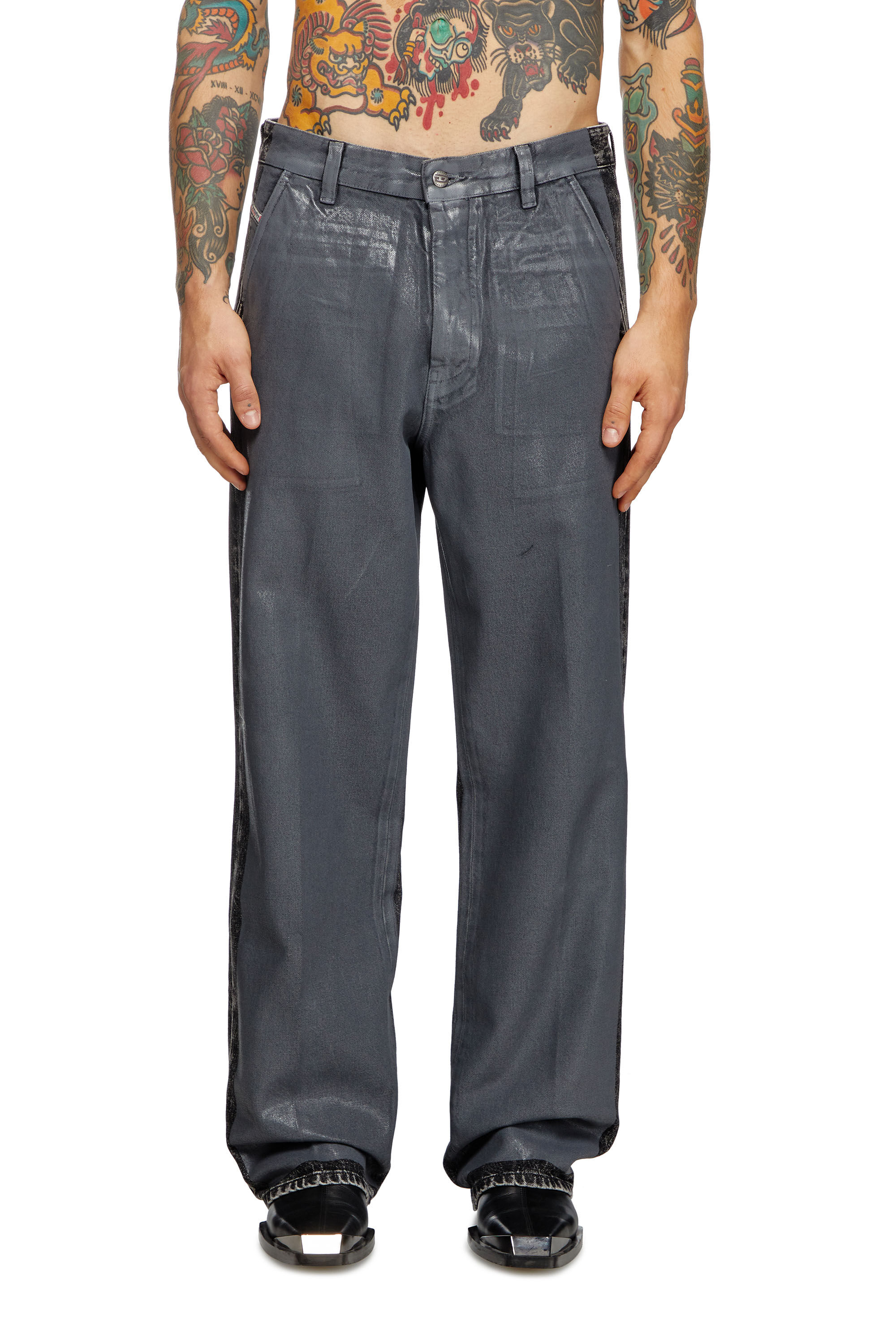 Diesel - Man's Straight Jeans D-Phant-chino 007AP, Grey - 3