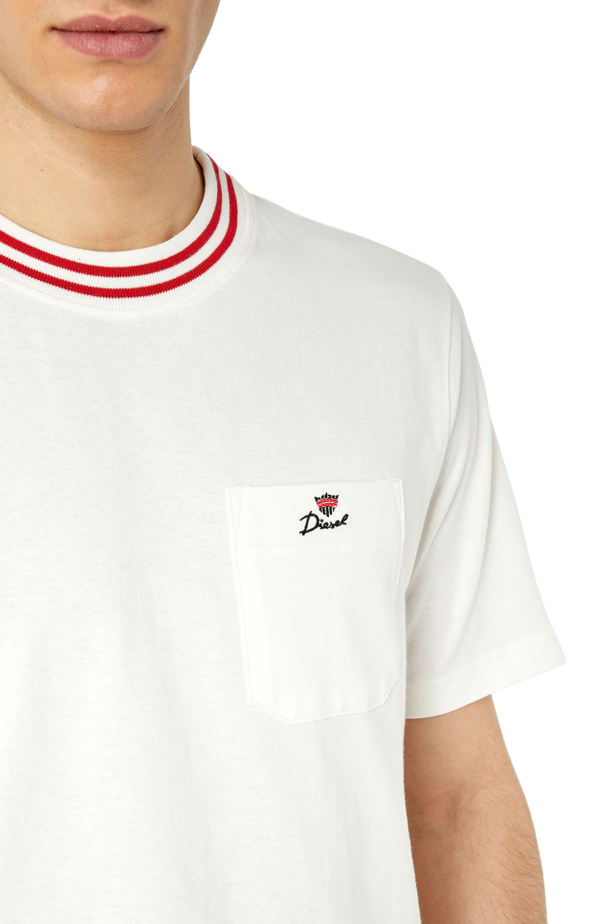 Diesel - T-JUST-POCKET-CROW, White - Image 5