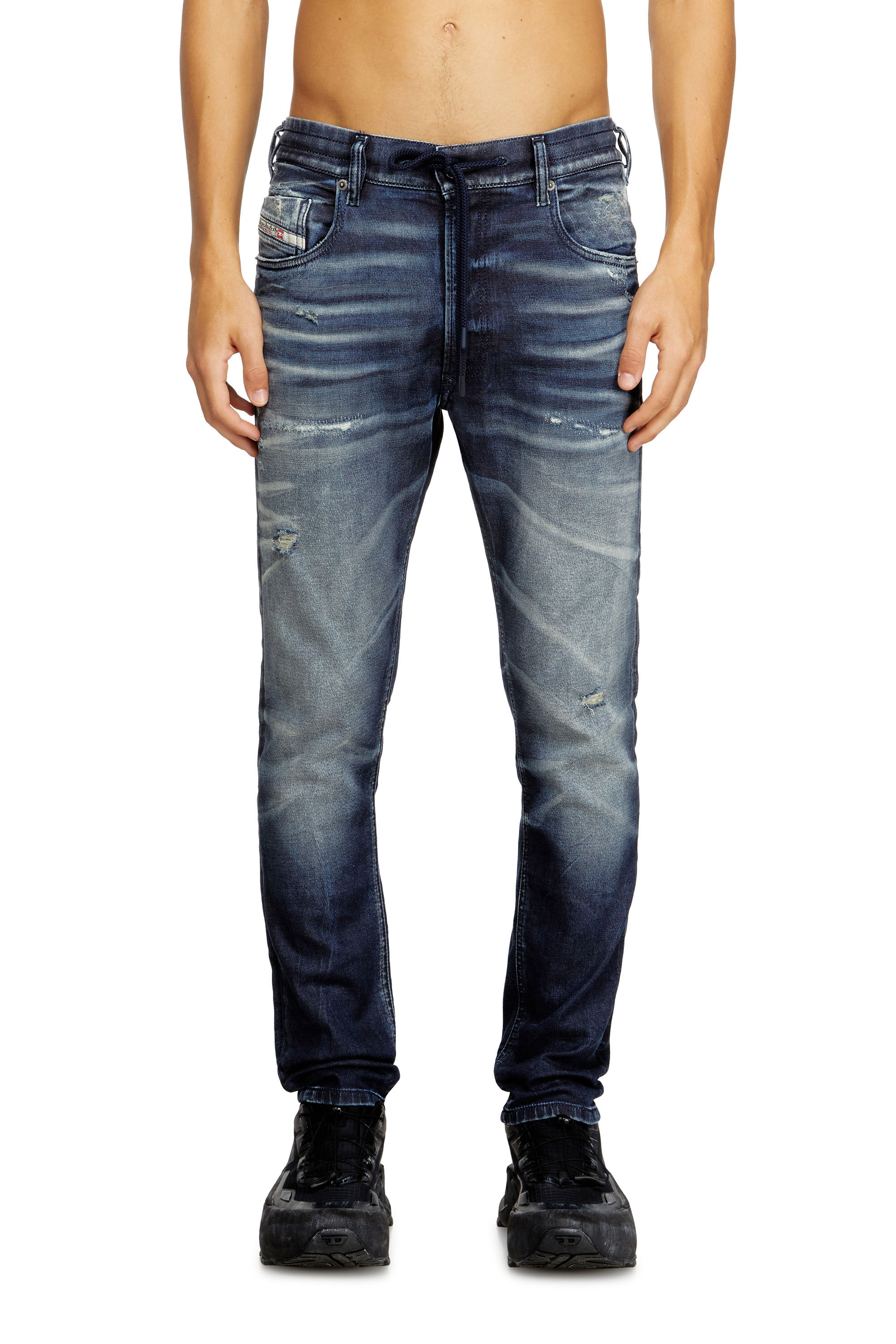 Diesel - Man's Regular 2032 D-Krooley Joggjeans® 068UD, Dark Blue - 3