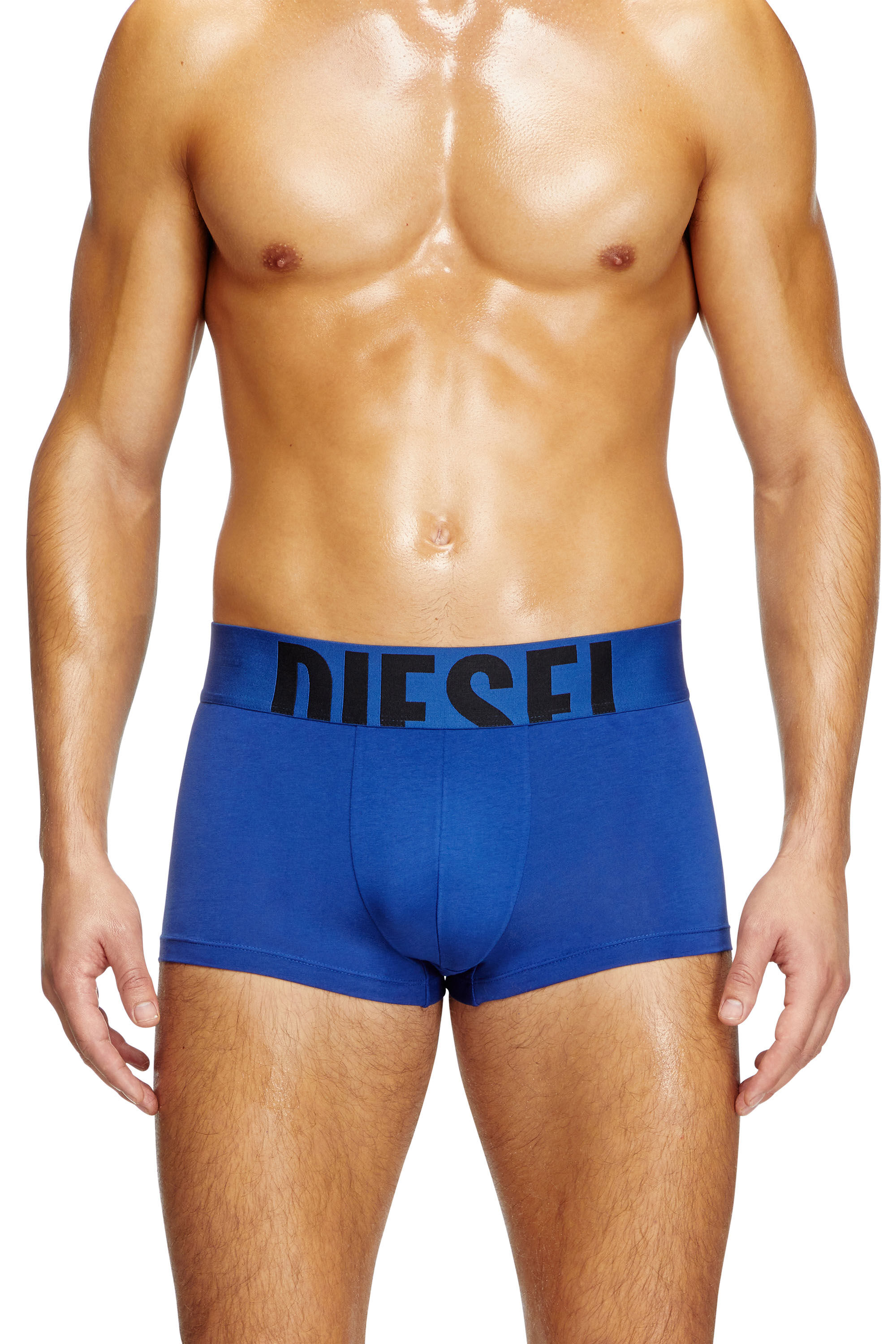Diesel - DAMIEN-D-POP-55, Man's Boxer briefs with cut-off logo in Blue - 3