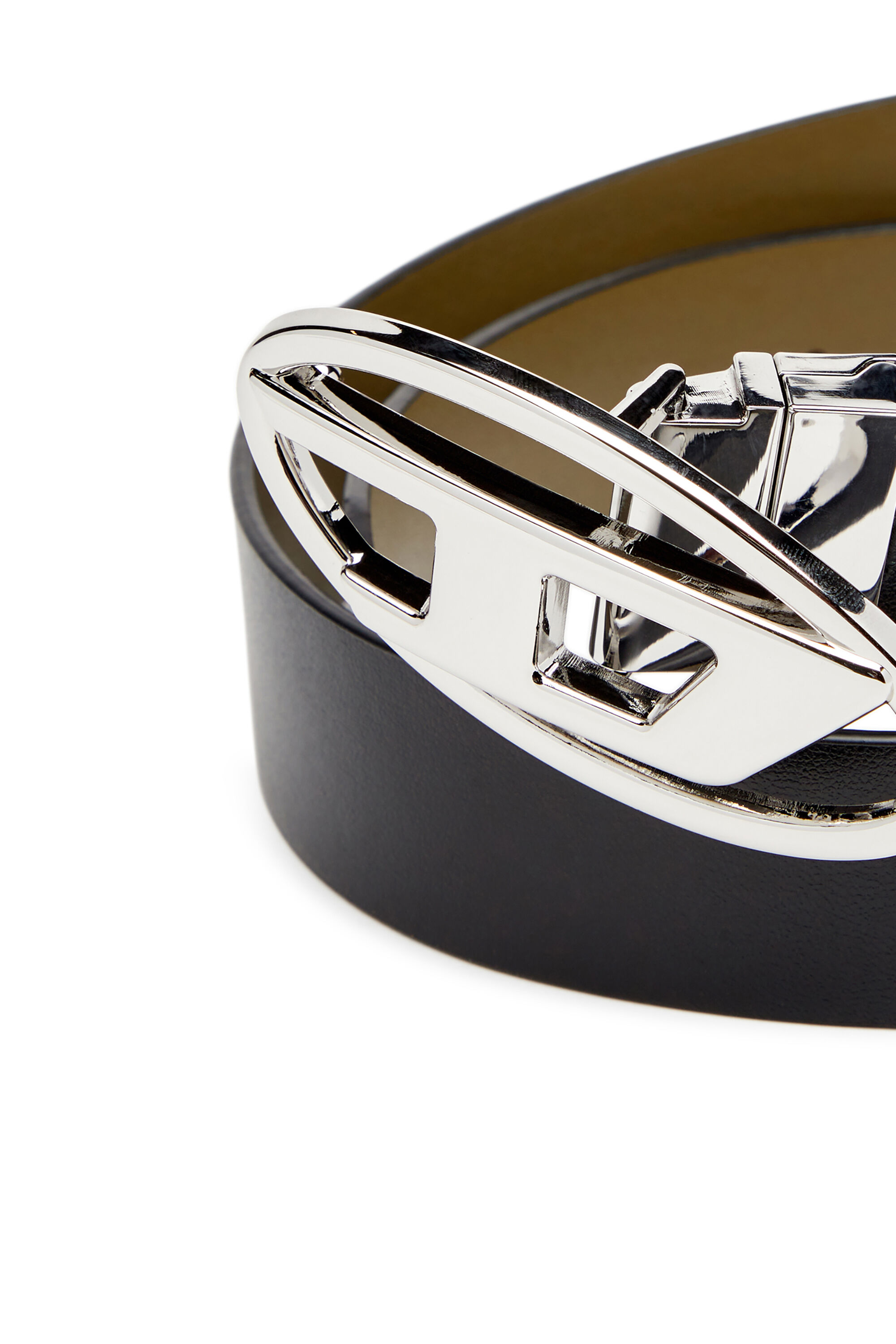 Women's 3cm reversible leather belt with Oval D buckle