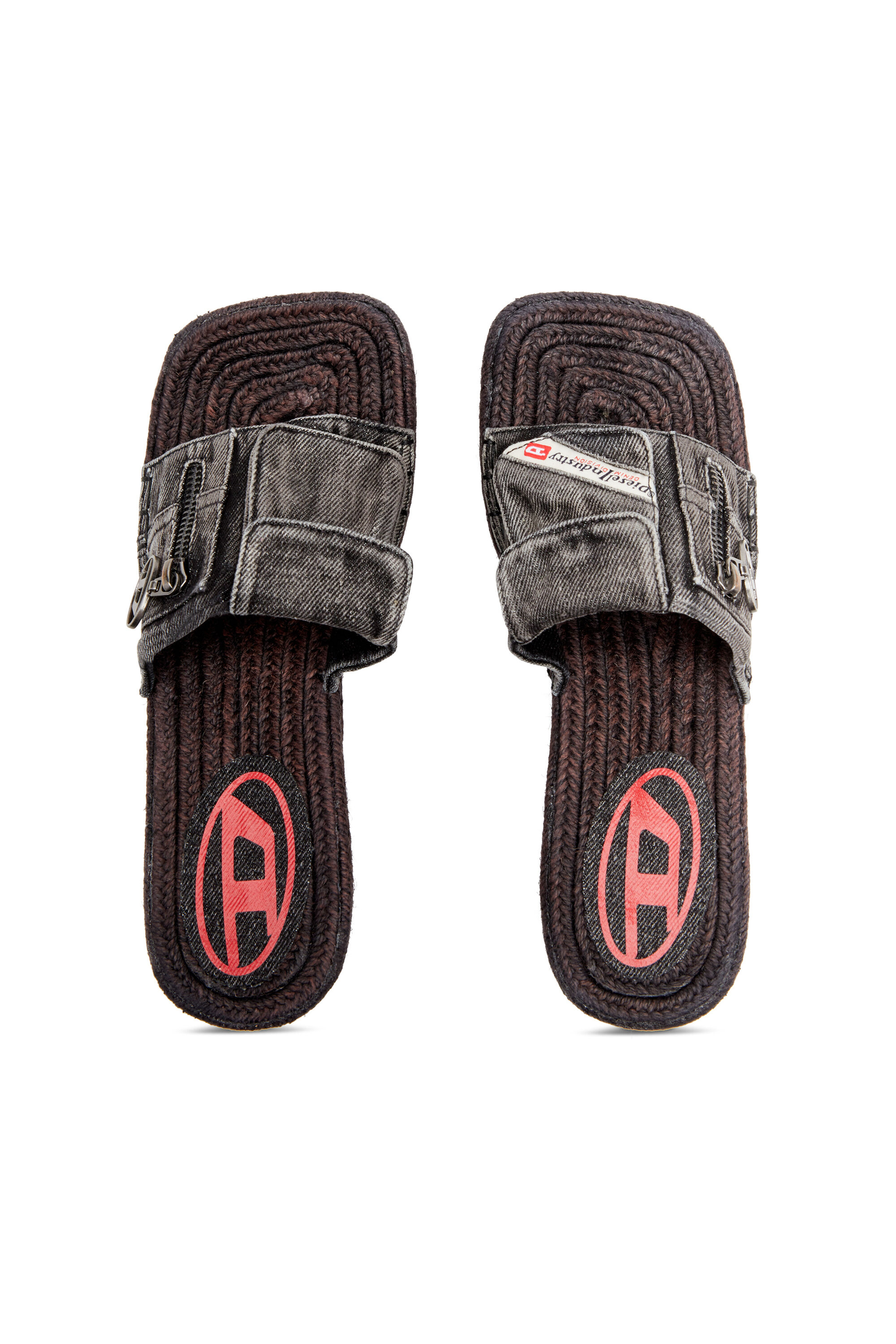 Diesel - D-IBIZA 40 PCK, Woman's D-Ibiza-Heeled platform espadrilles in denim in Black - 4