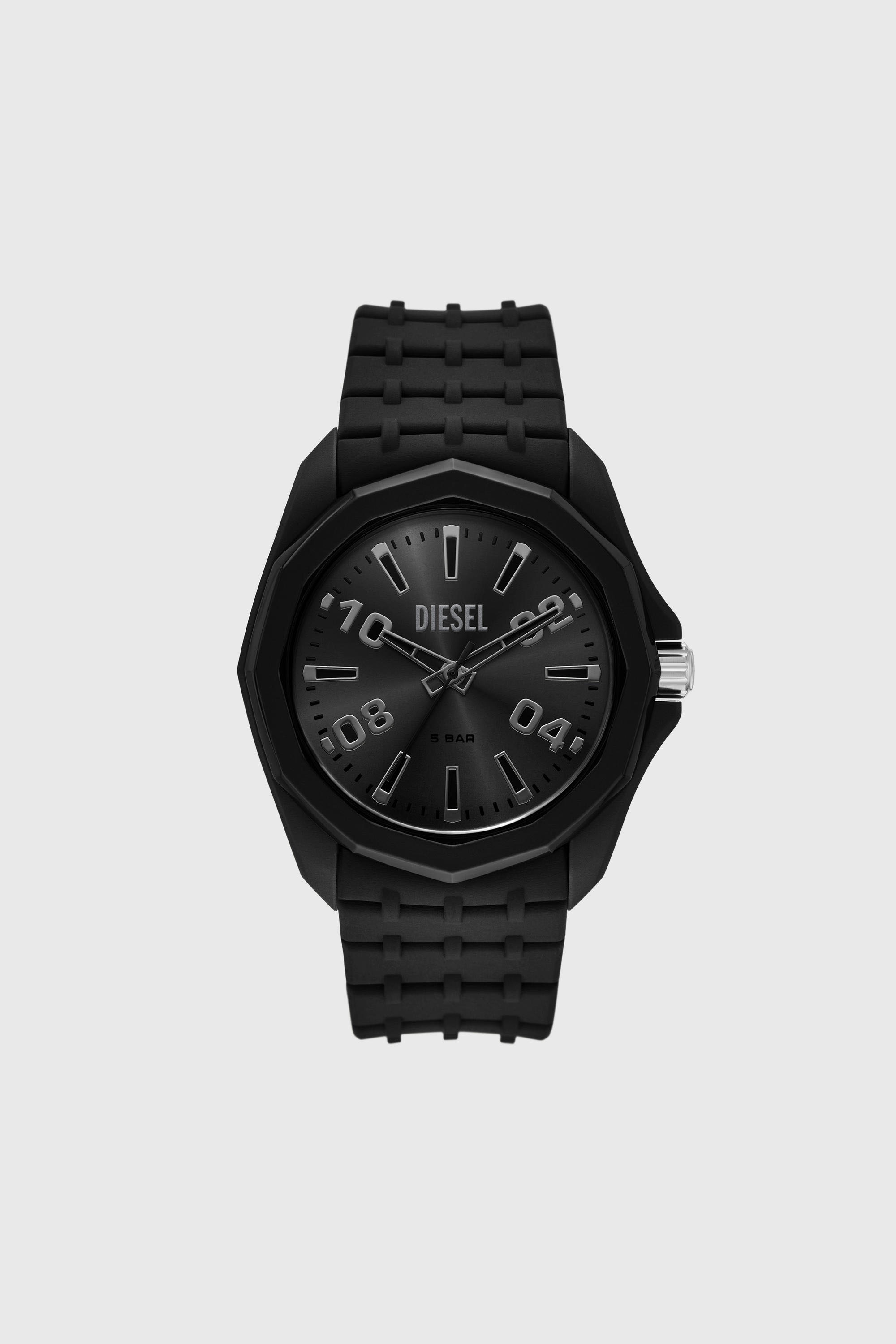 Diesel - DZ2243 WATCH, Man's Stinger black silicone watch in Black - 1
