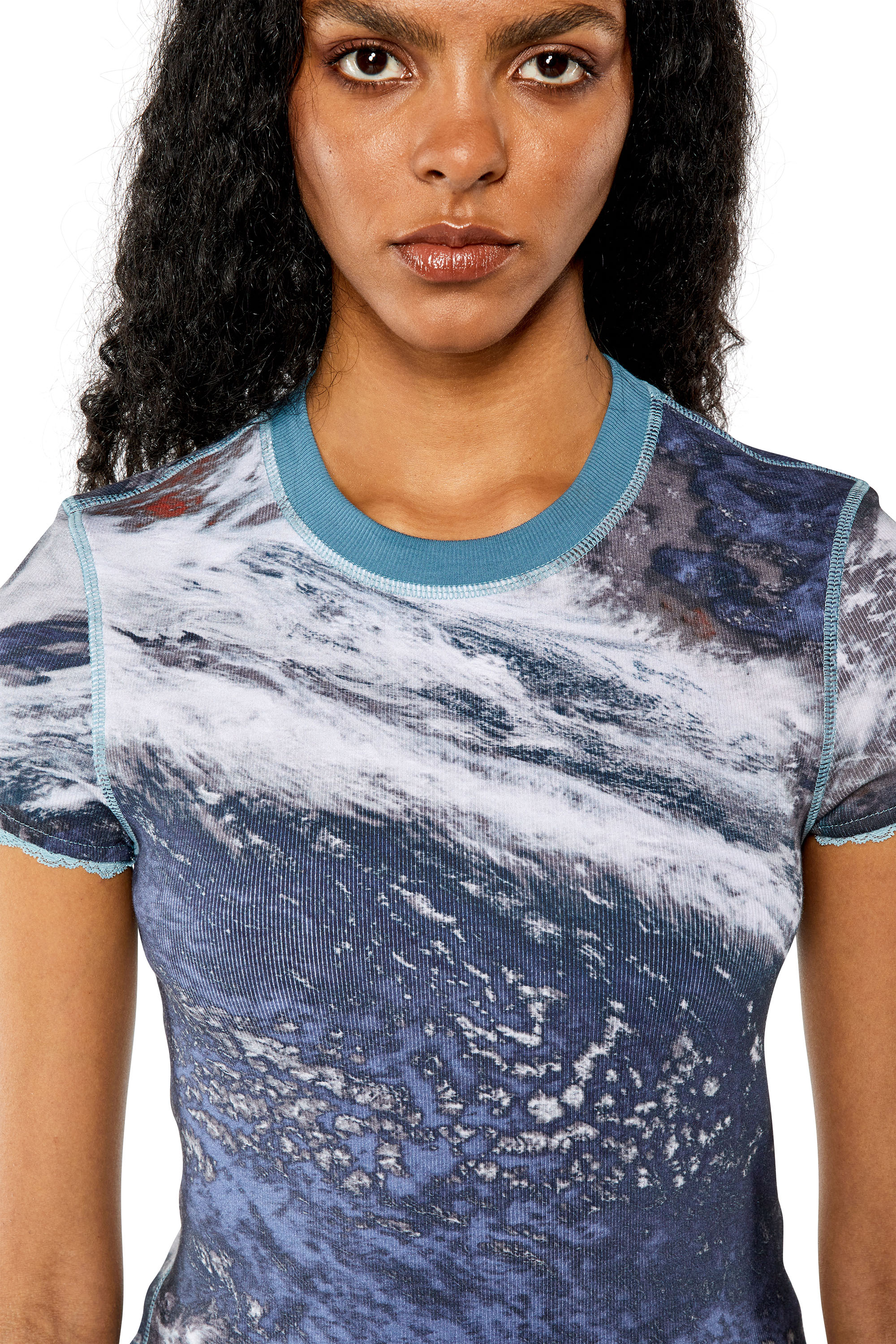 Diesel - T-SKINZY-LACE, Blue - Image 4