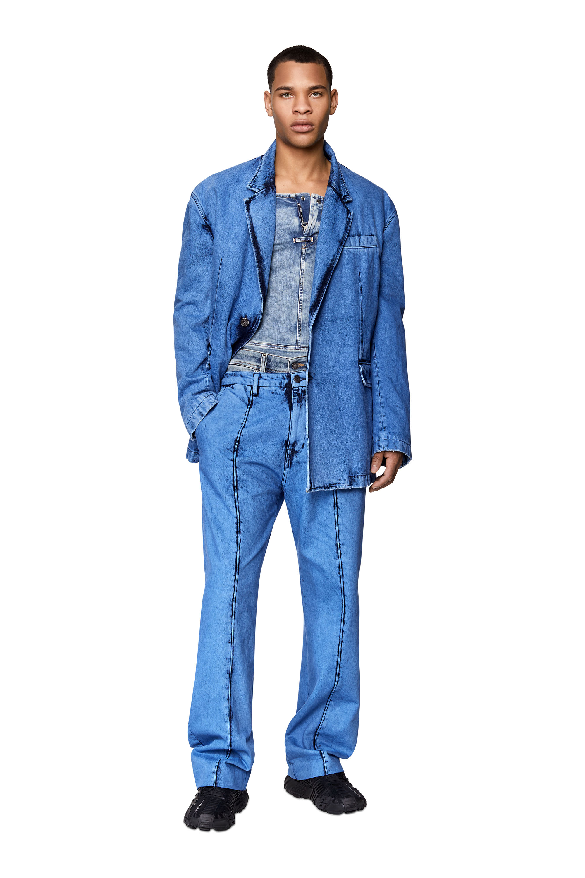 Diesel - D-Chino-Work 0EIAN Straight Jeans, Blue - Image 5