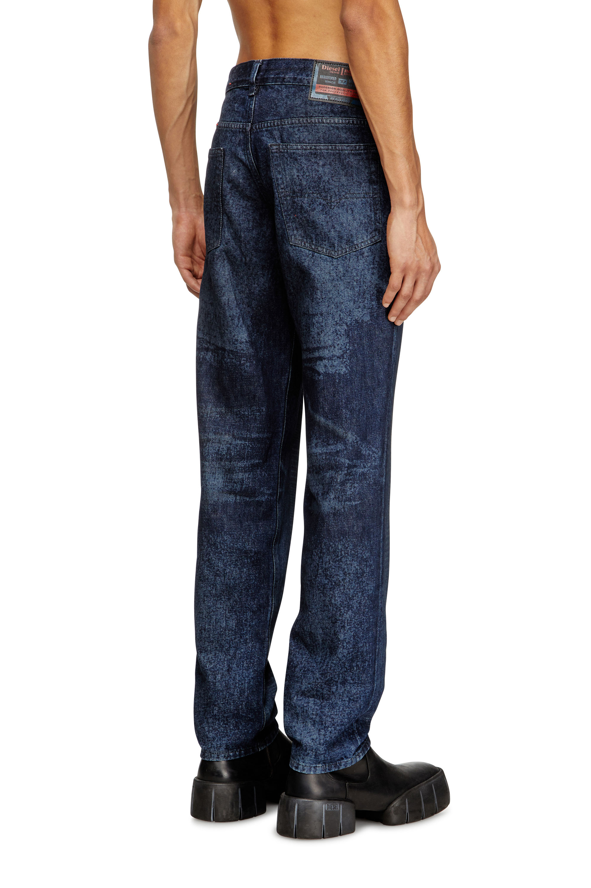 Regular Jeans 2023 D-Finitive 007CV, Dark Blue Diesel - Man's Regular Jeans 2023 D-Finitive 007CV, Dark Blue - 4