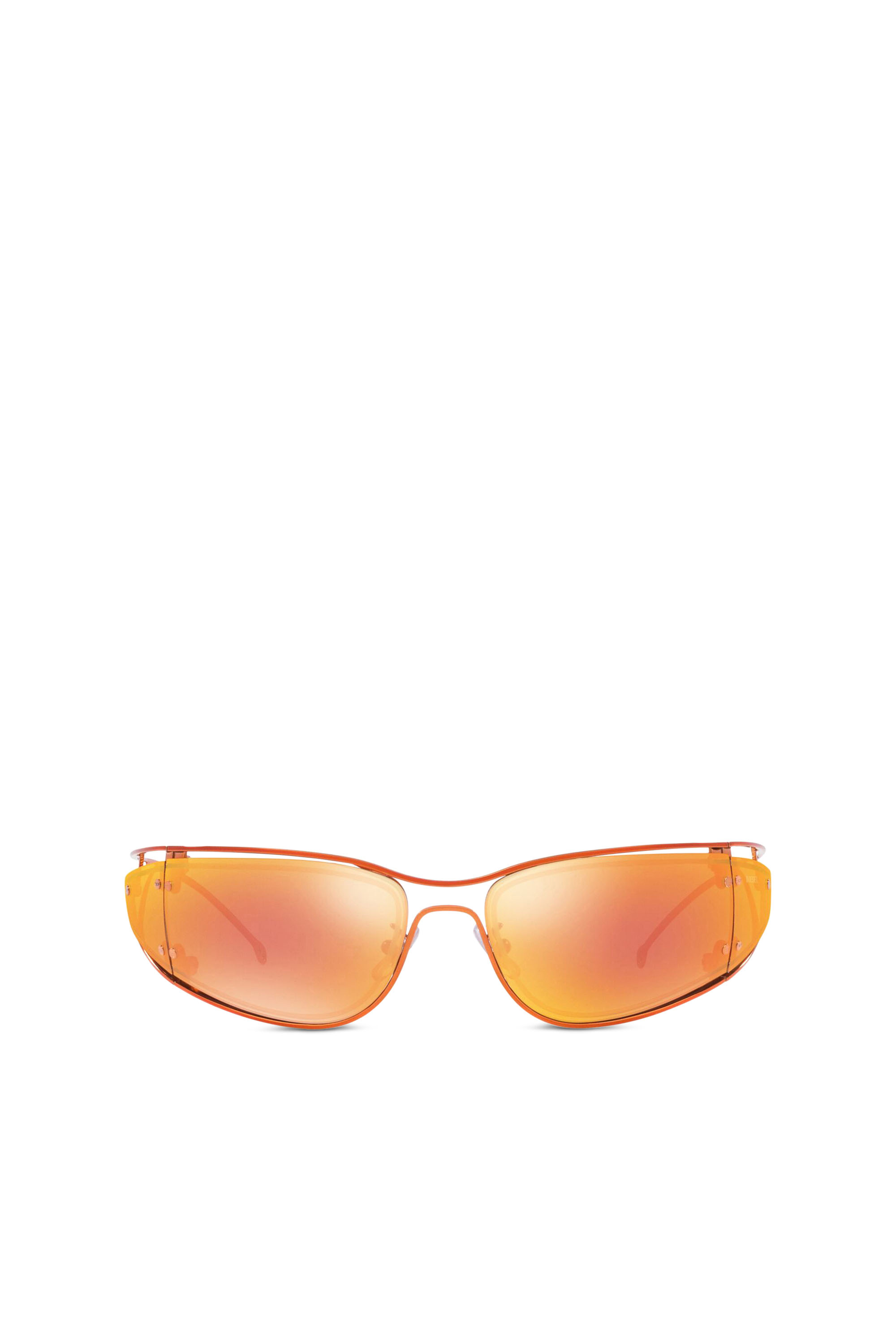 Diesel - 0DL1001, Unisex's Wraparound shape sunglasses in Orange - 1