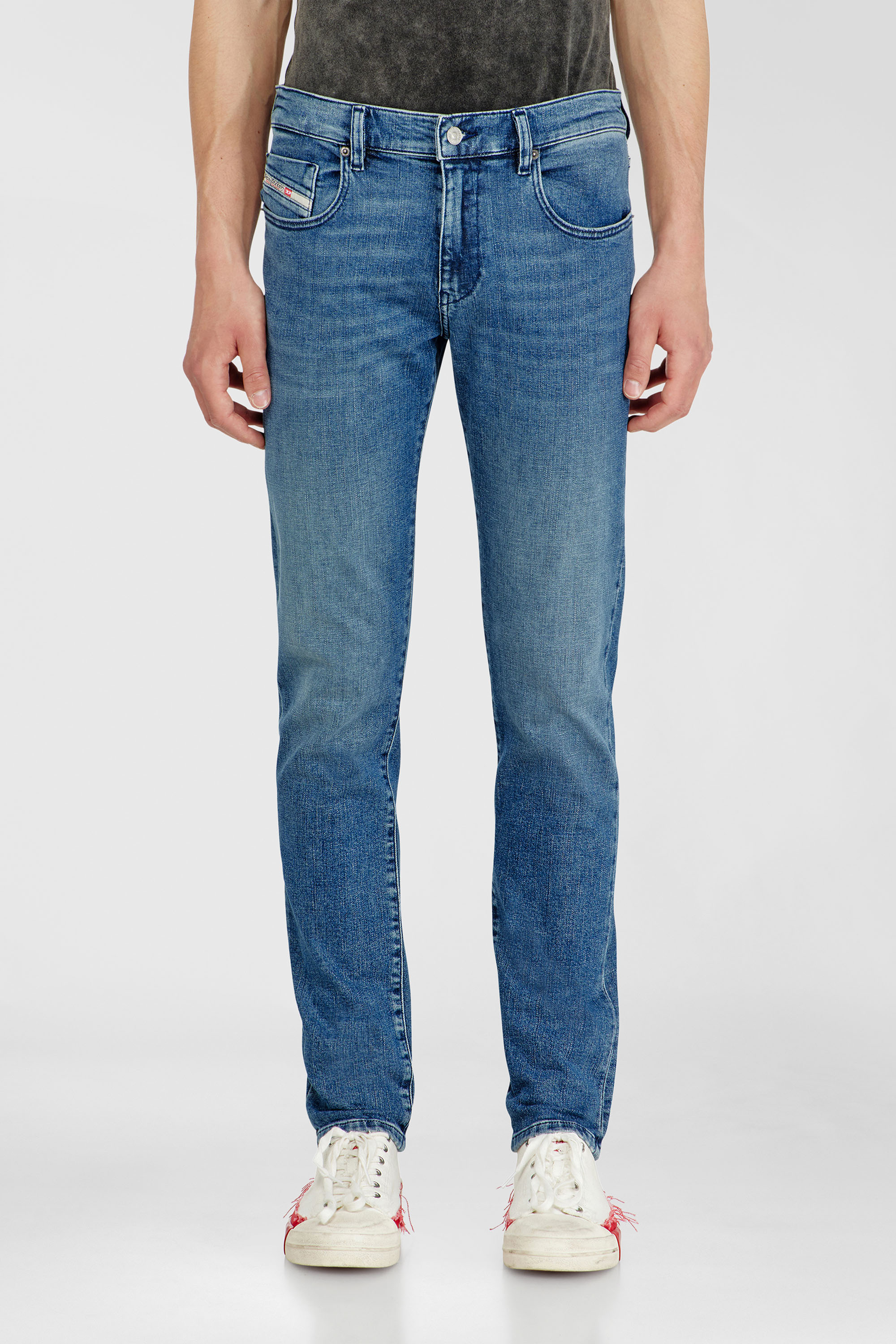 Diesel - Man's Slim Jeans 2019 D-Strukt 0HDBK, Medium blue - 4