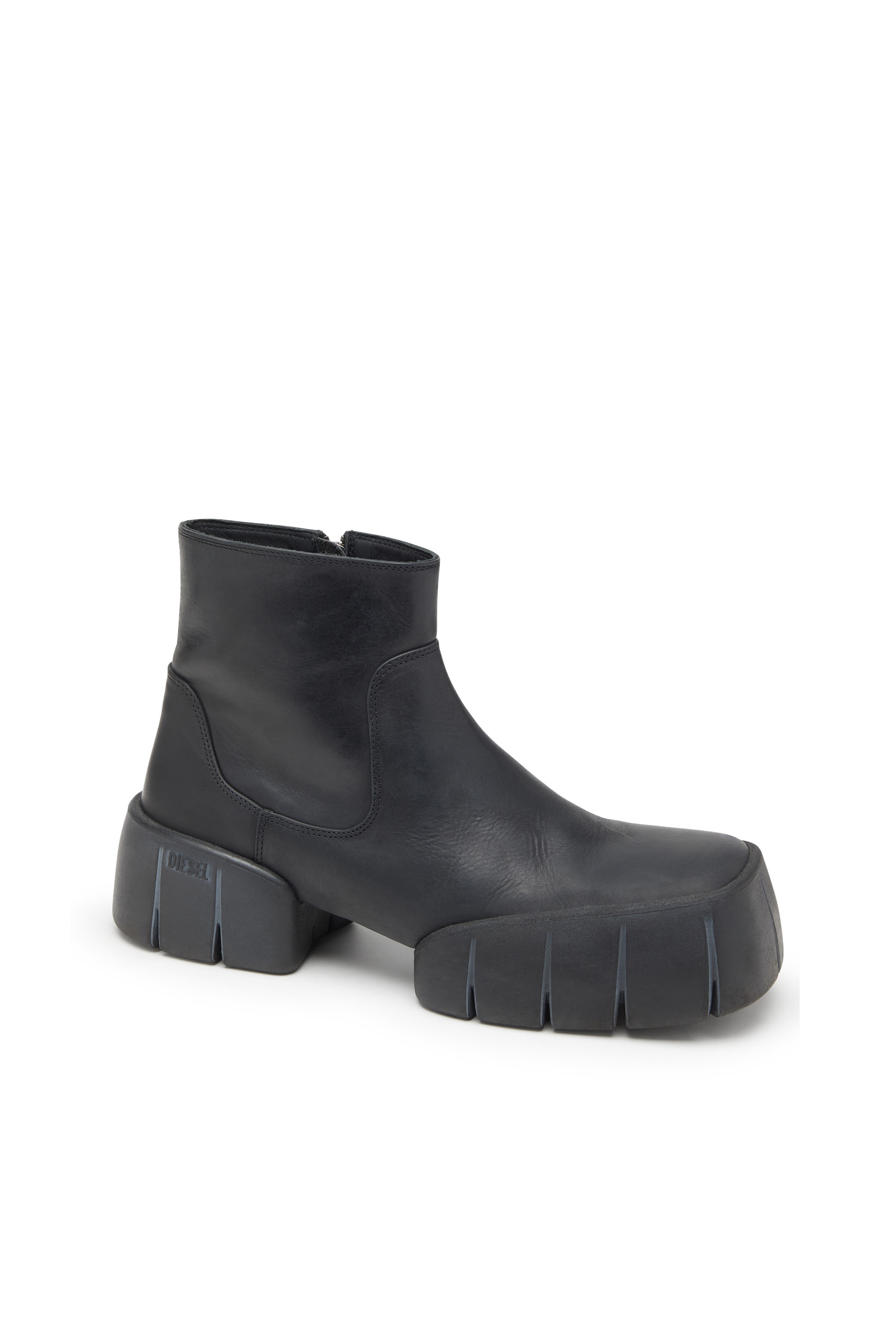 D-TEX BT, Black Diesel - D-TEX BT, Man's D-Tex-Oiled leather ankle boots with split sole in Black - 6