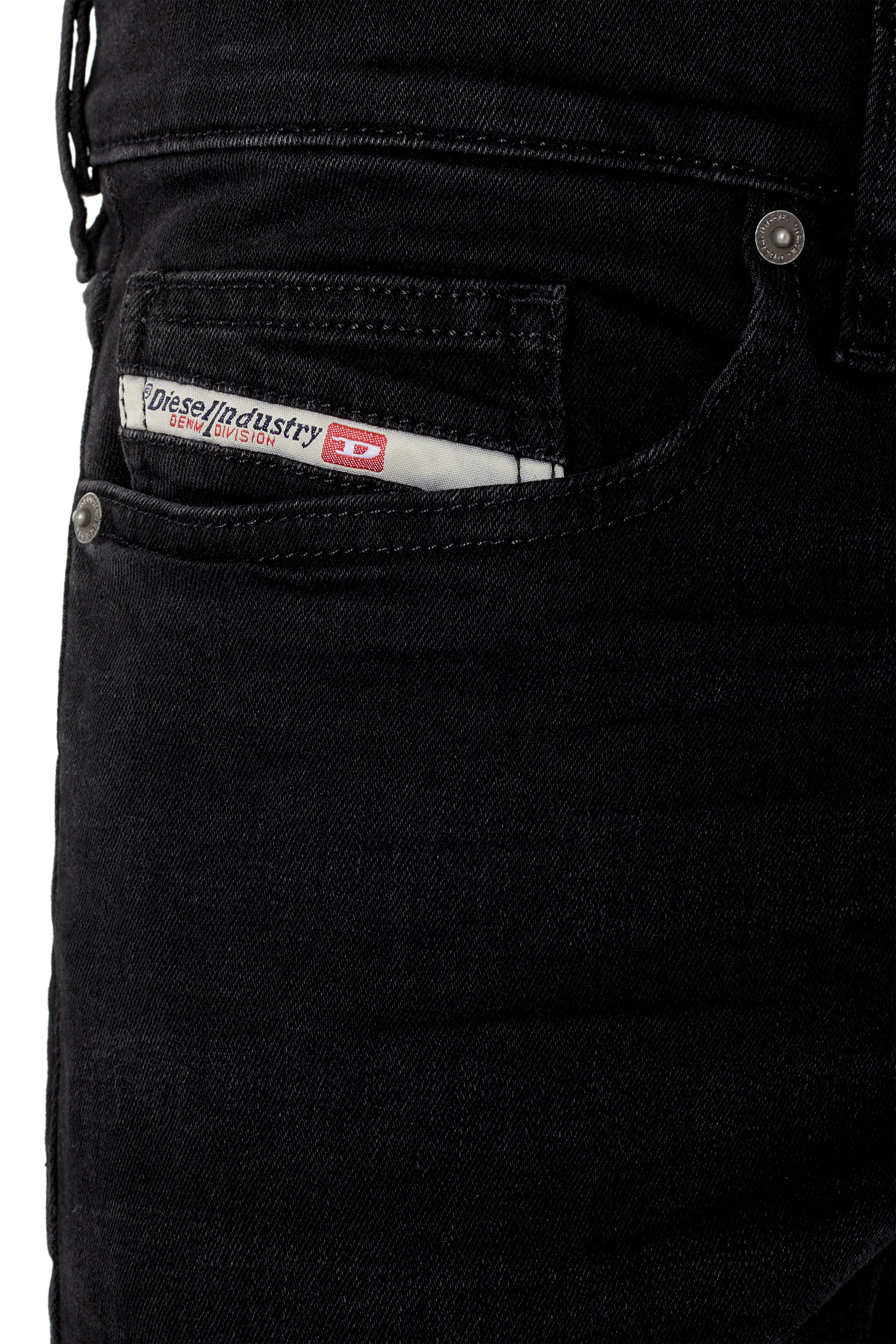Diesel - D-Luster 0IHAU Slim Jeans, Black/Dark grey - Image 4