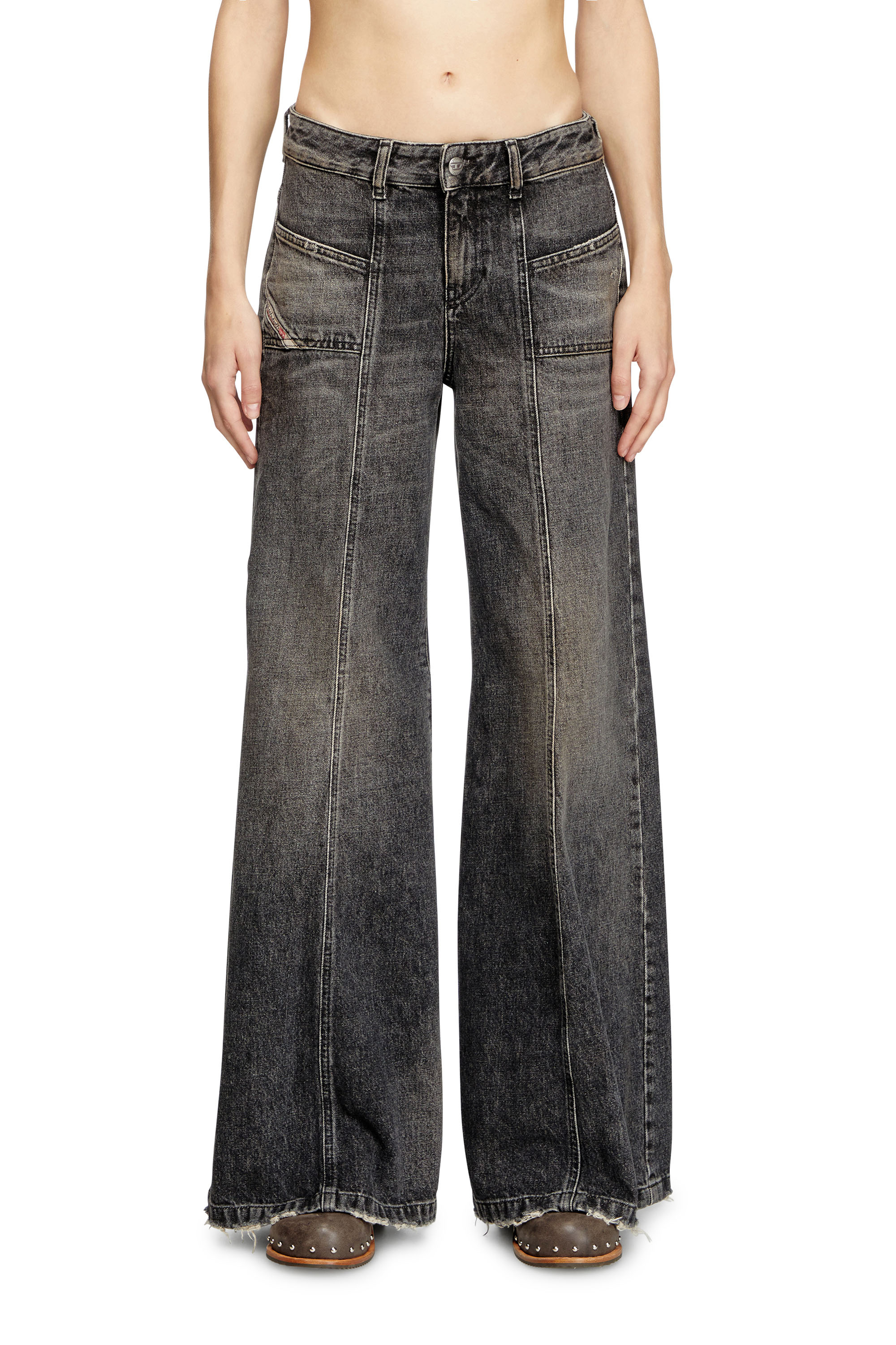 Diesel - Woman's Flare Jeans D-Akii 007Z2, Black/Dark grey - 3