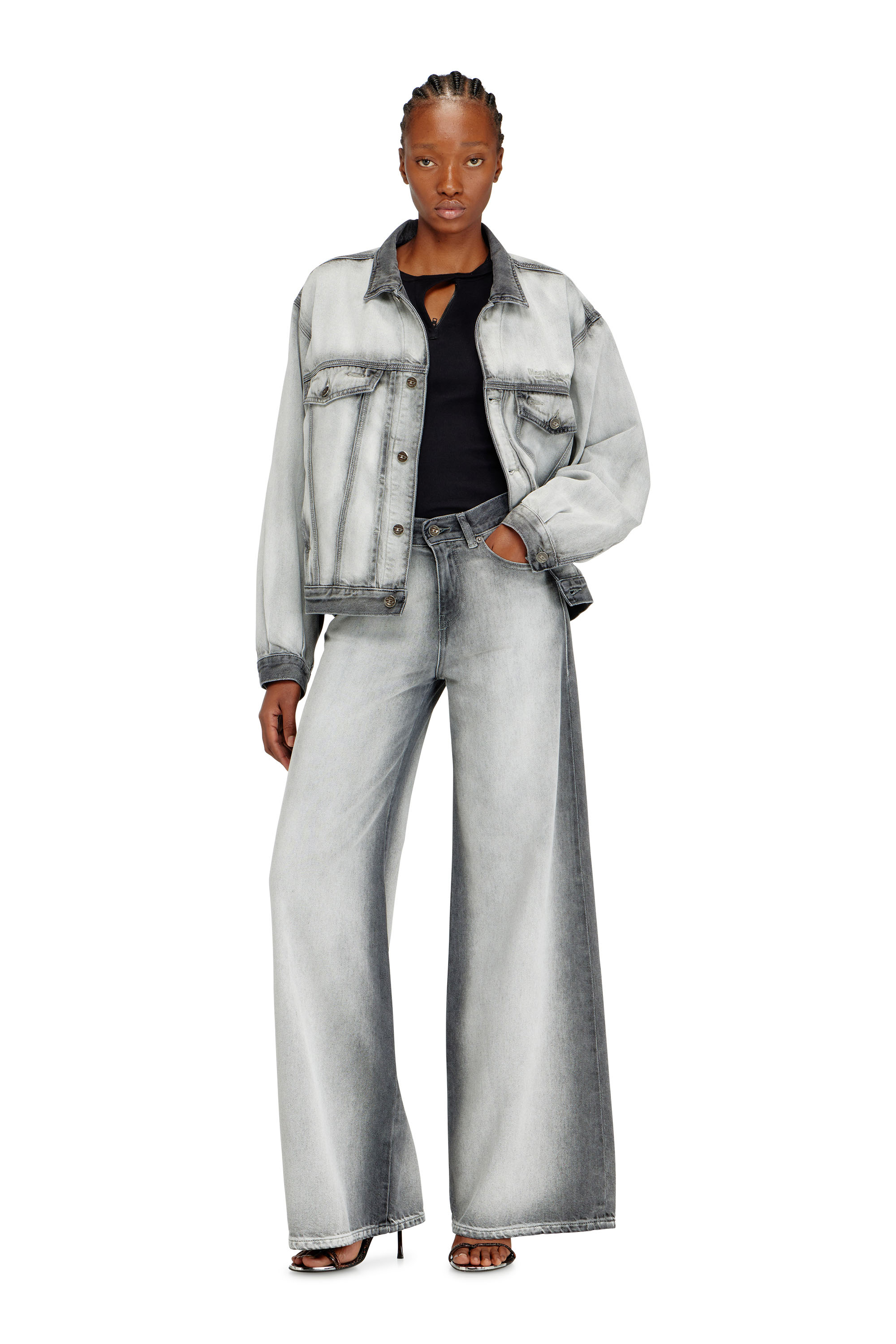 Diesel - Woman's Flare Jeans 1978 D-Akemi 09P28, Light Grey - 2