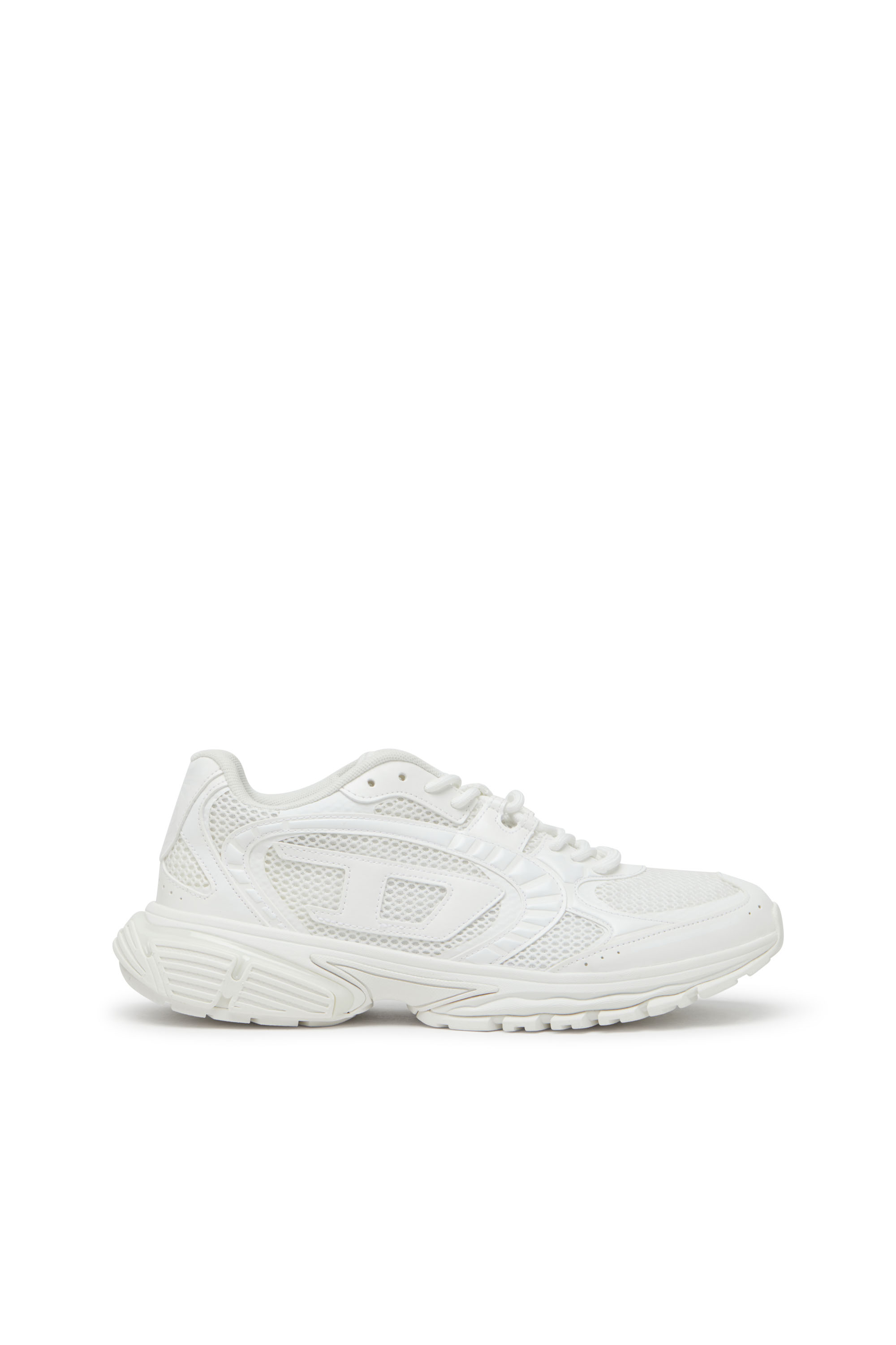 S-PRO-V-DENSE LOW W, White Diesel - S-PRO-V-DENSE LOW W, Woman's S-Pro-V-Dense-Monochrome mesh sneakers with Oval D logo in White - 1