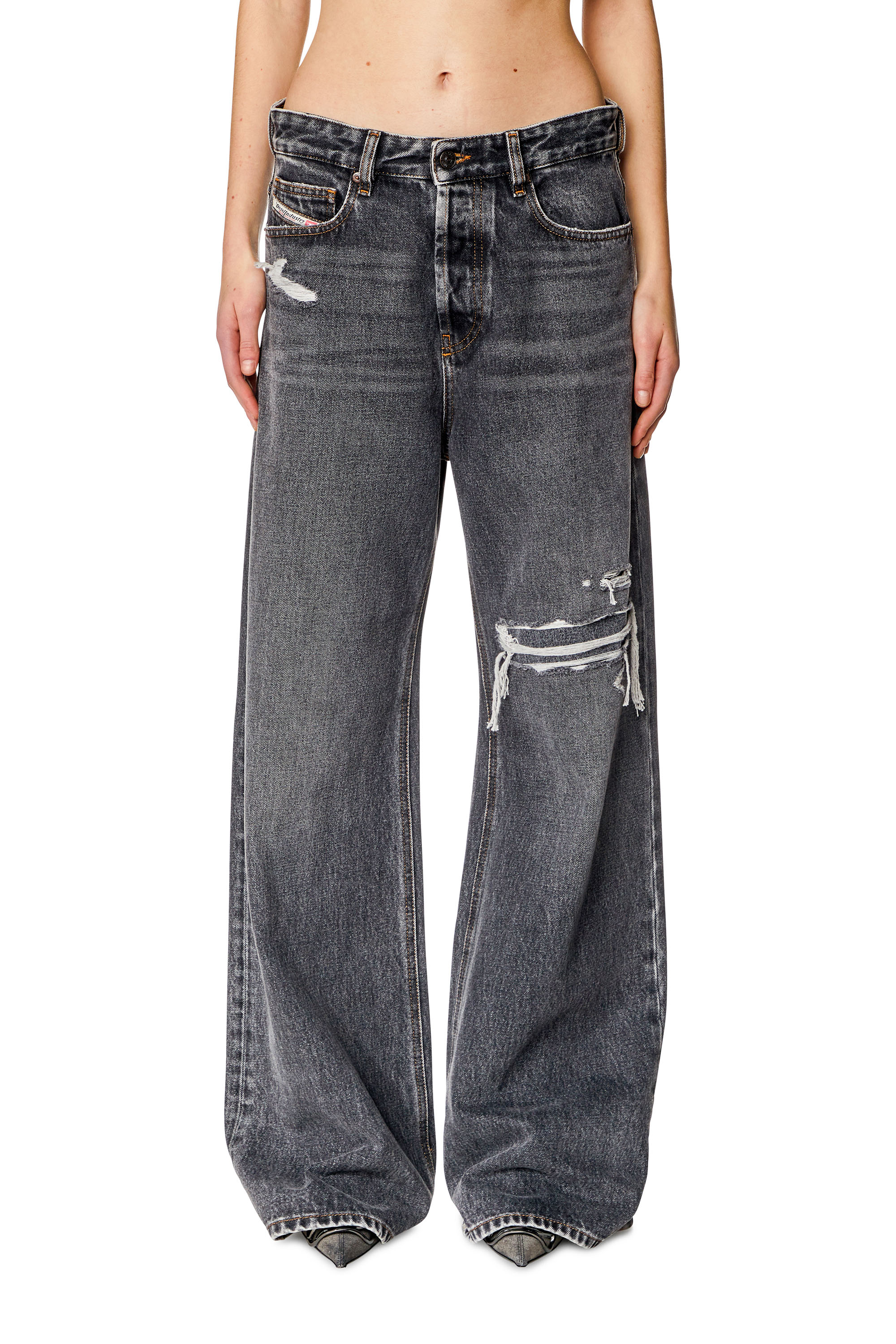 Diesel - 1996 D-Sire 007F6 Straight Jeans, Black/Dark grey - Image 1