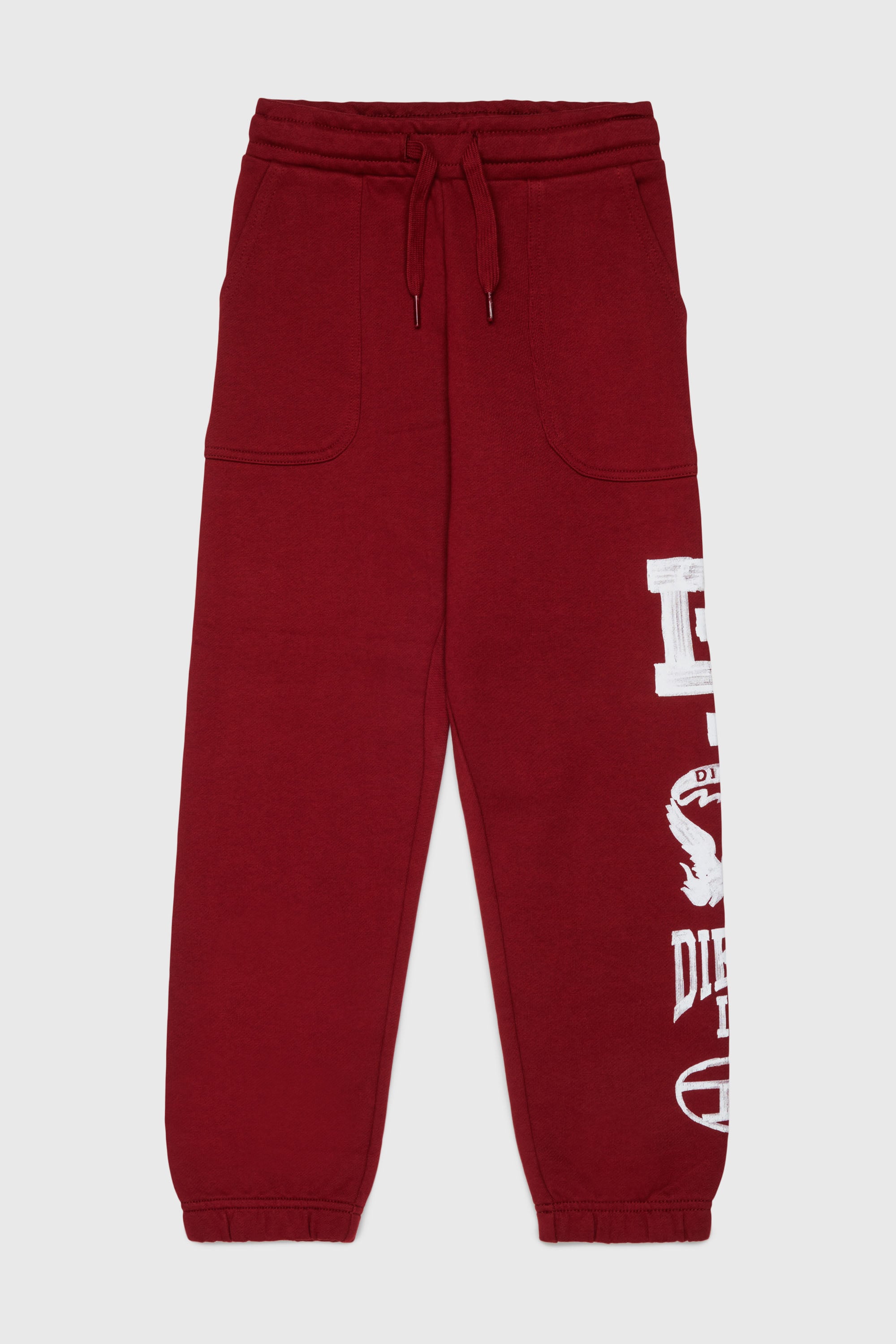 Diesel - PBUNDY, Man's Sweatpants with collegiate-style logos in Red - 1