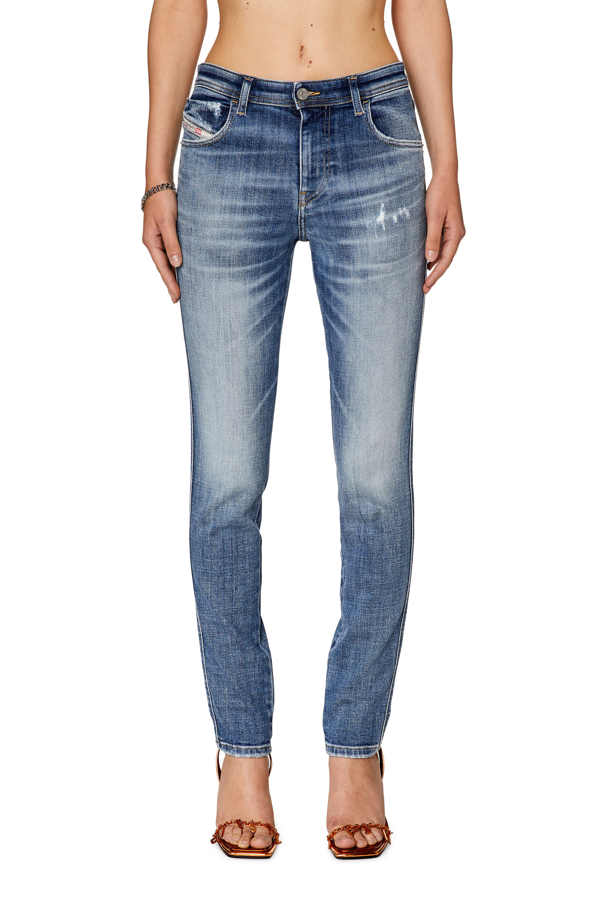 Diesel - Woman's Skinny Jeans 2015 Babhila 09G35, Medium blue - 3
