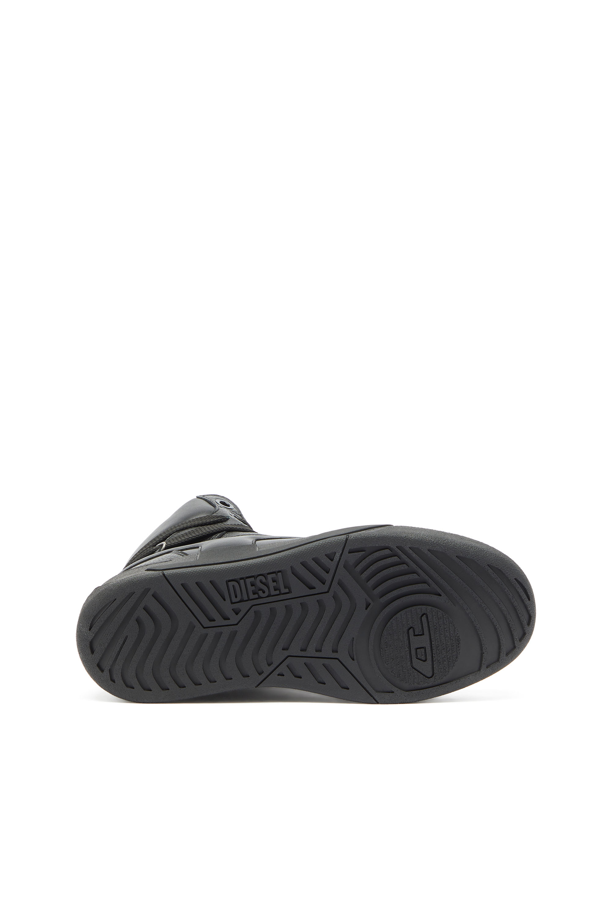 Diesel - S-D-OLLIE MID, Man's S-D-Ollie - High-top leather sneakers with D logo in Black - 4