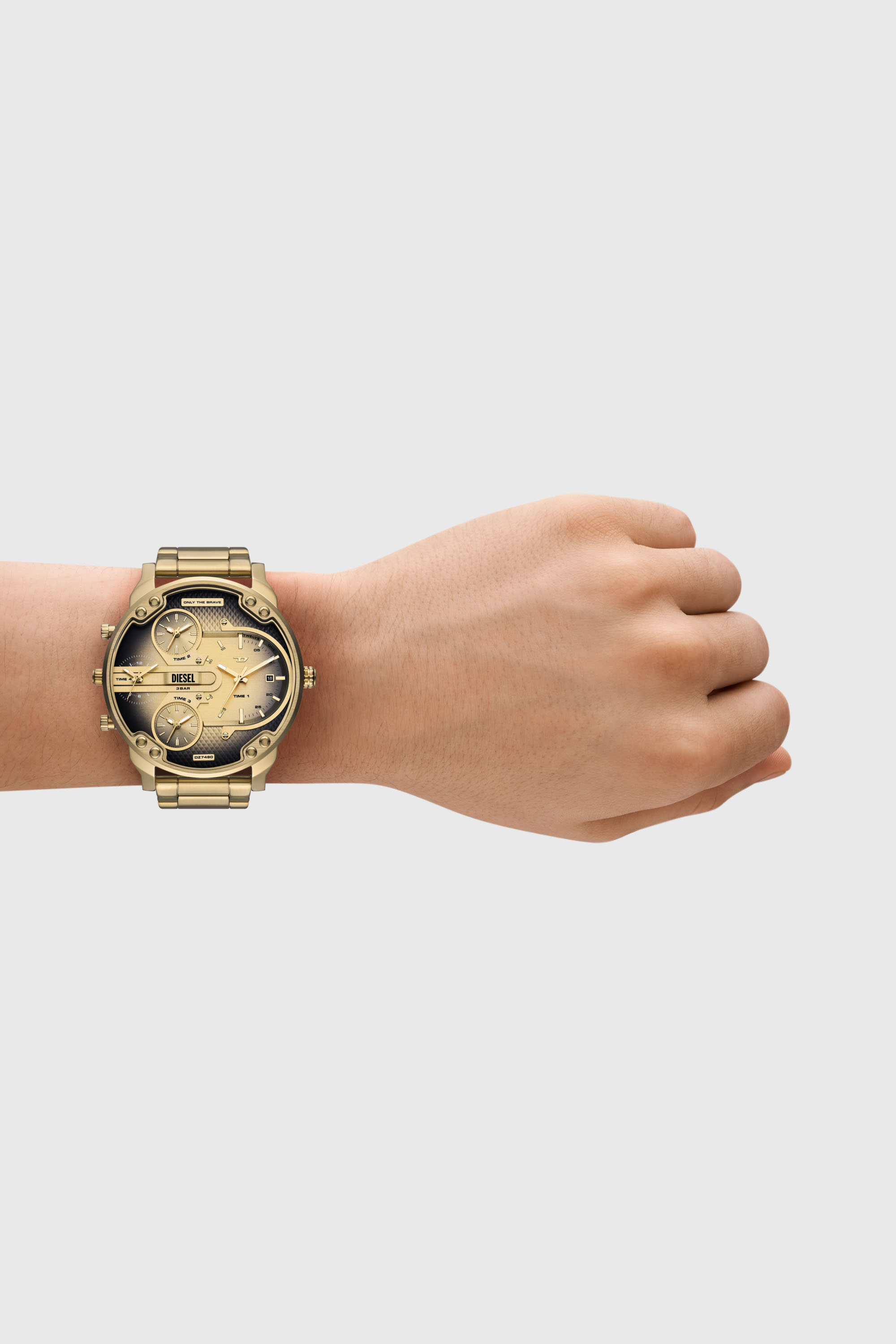 Diesel - DZ7490 WATCH, Man's Mr. Daddy Slim Multi-Movement Stainless Steel Watch in Gold - 4