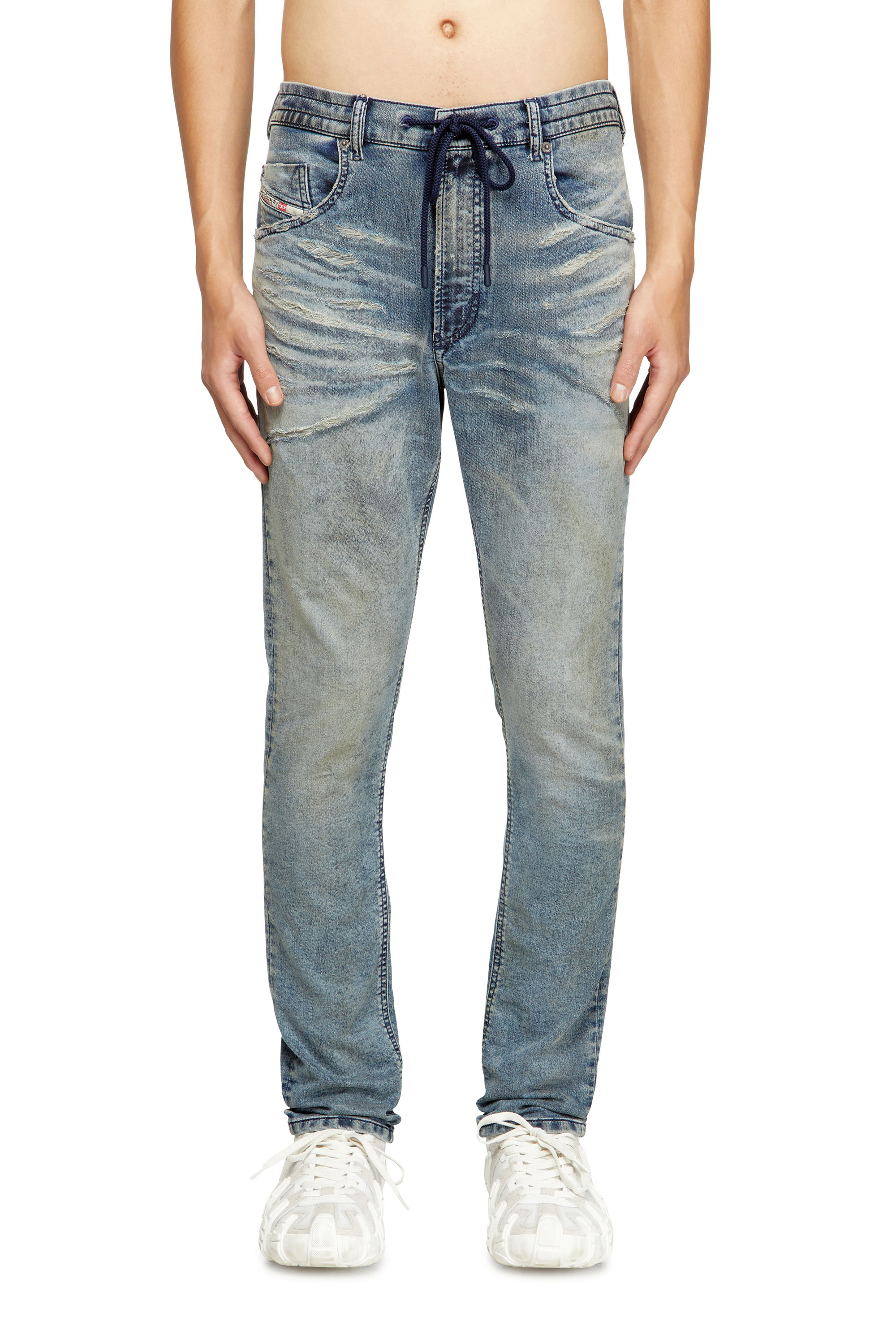 Diesel - Man's Regular 2032 D-Krooley Joggjeans® 09M37, Medium blue - 3