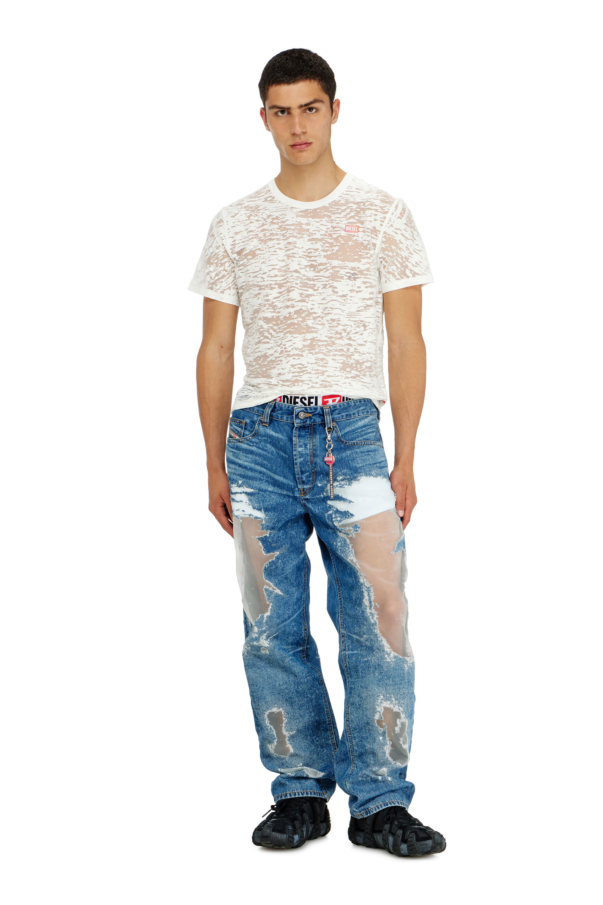 Diesel - Man's Regular Jeans 2024 D-Macs 068ZH, Medium blue - 1