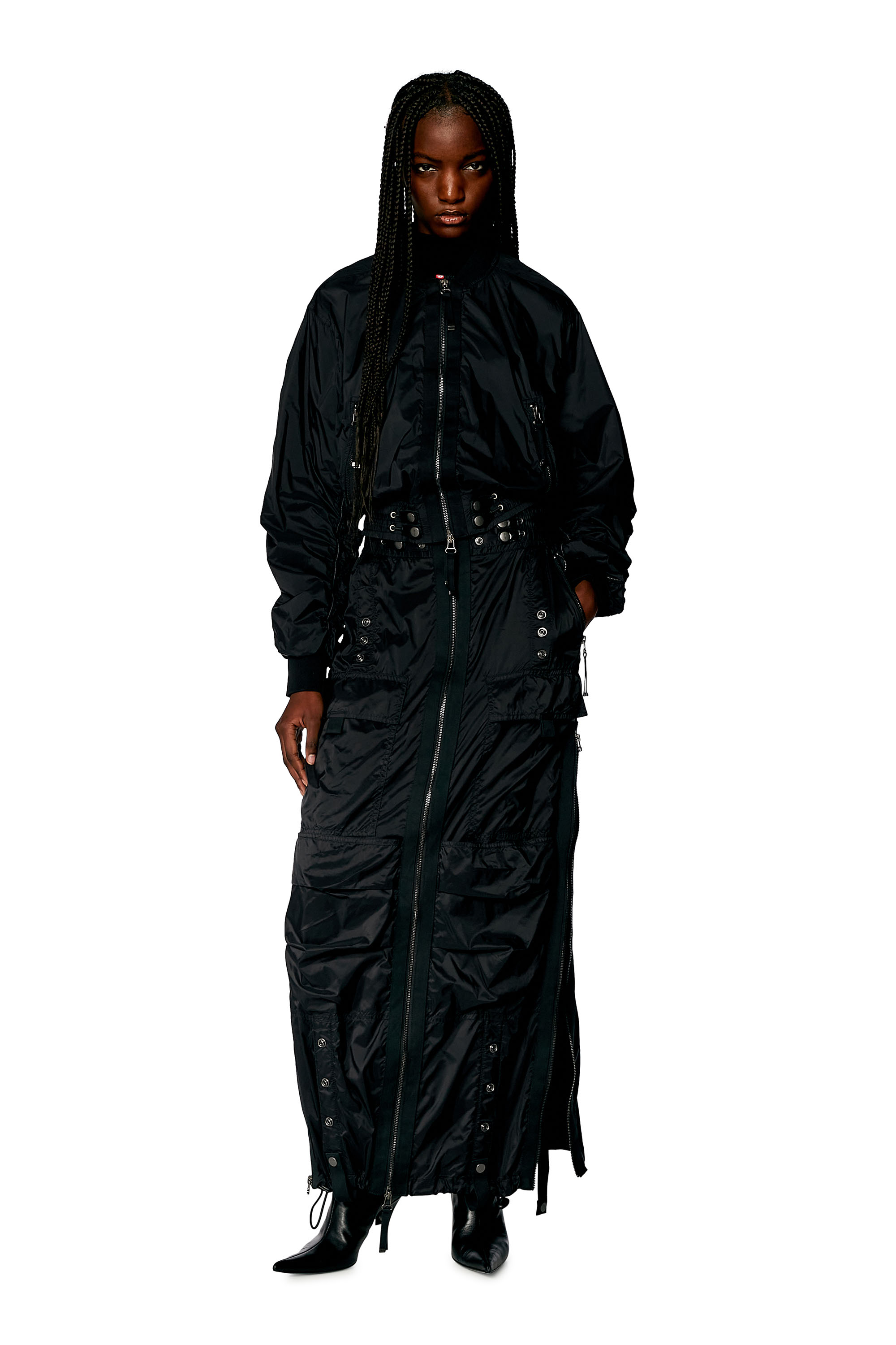Diesel - G-NOAK, Woman Bomber jacket in light nylon in Black - Image 2