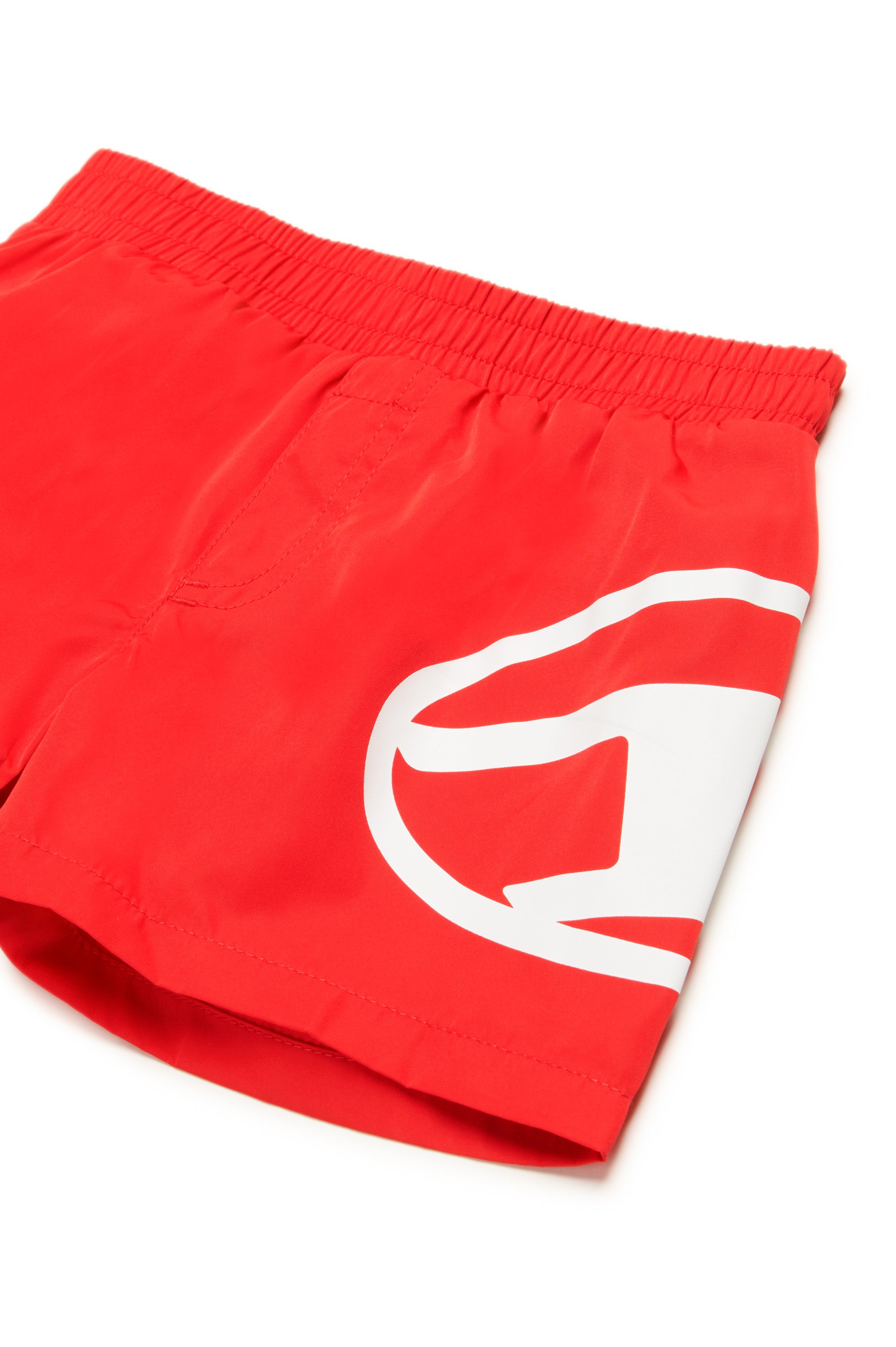 Diesel - MRULB, Man's Swim shorts with Oval D print in Red - 3