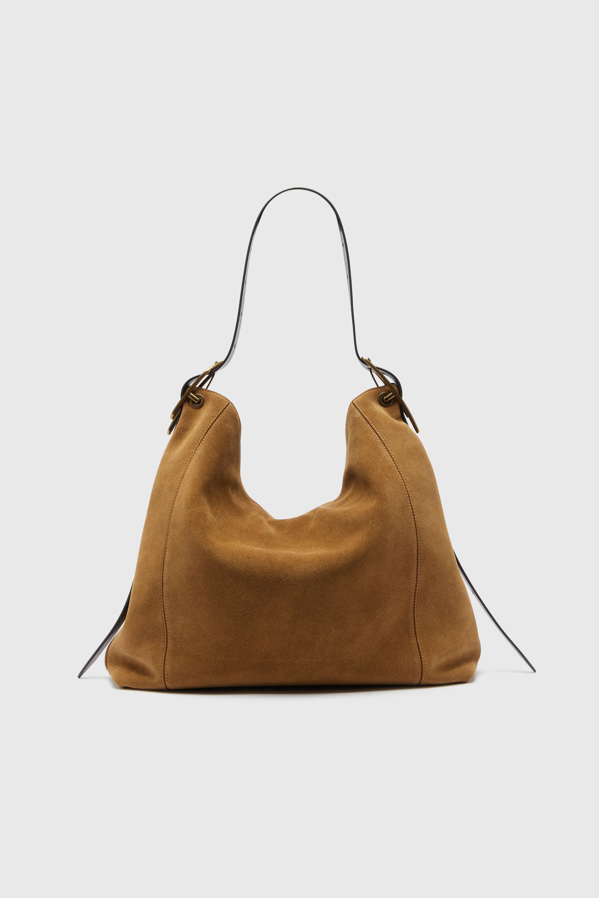 Diesel - D-LINE HOBO L, Woman's D-Line-Hobo bag in waxed suede in Light Brown - 2