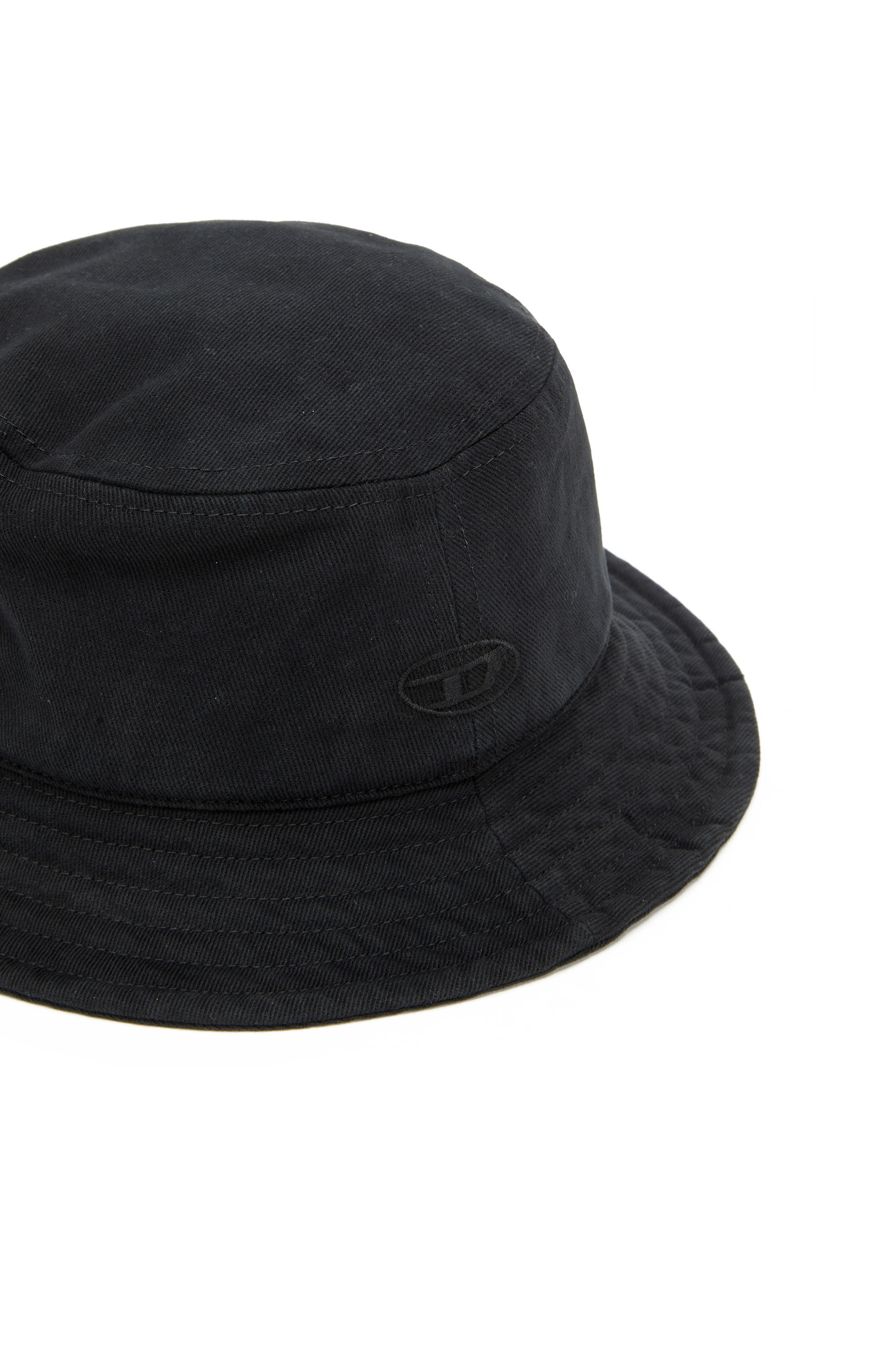 Diesel - C-FISHER-WASH, Man Bucket hat with tonal logo embroidery in Black - Image 3