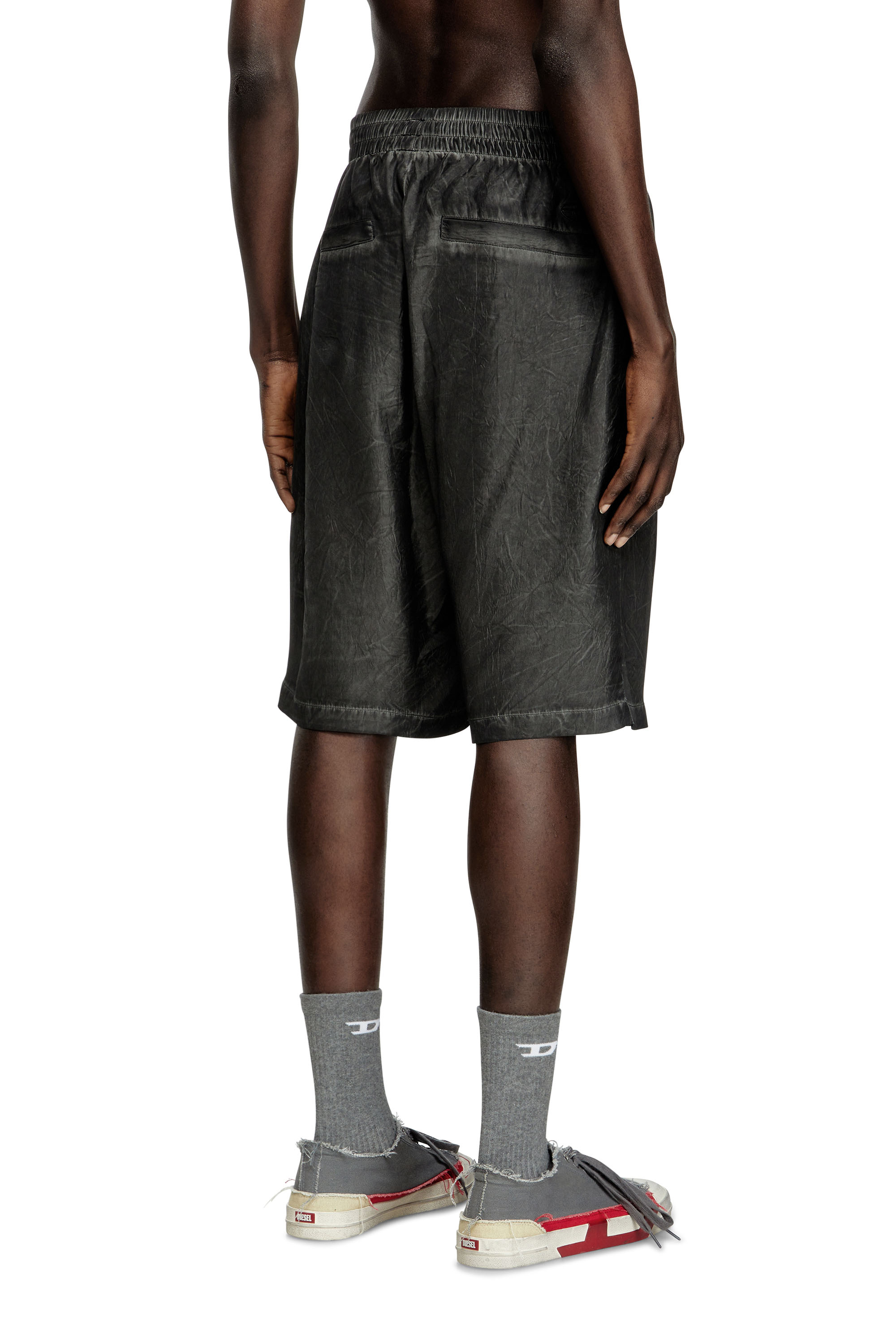 Diesel - P-LEON-SHORT, Unisex's Lightweight shorts with crinkled fade in null - 5