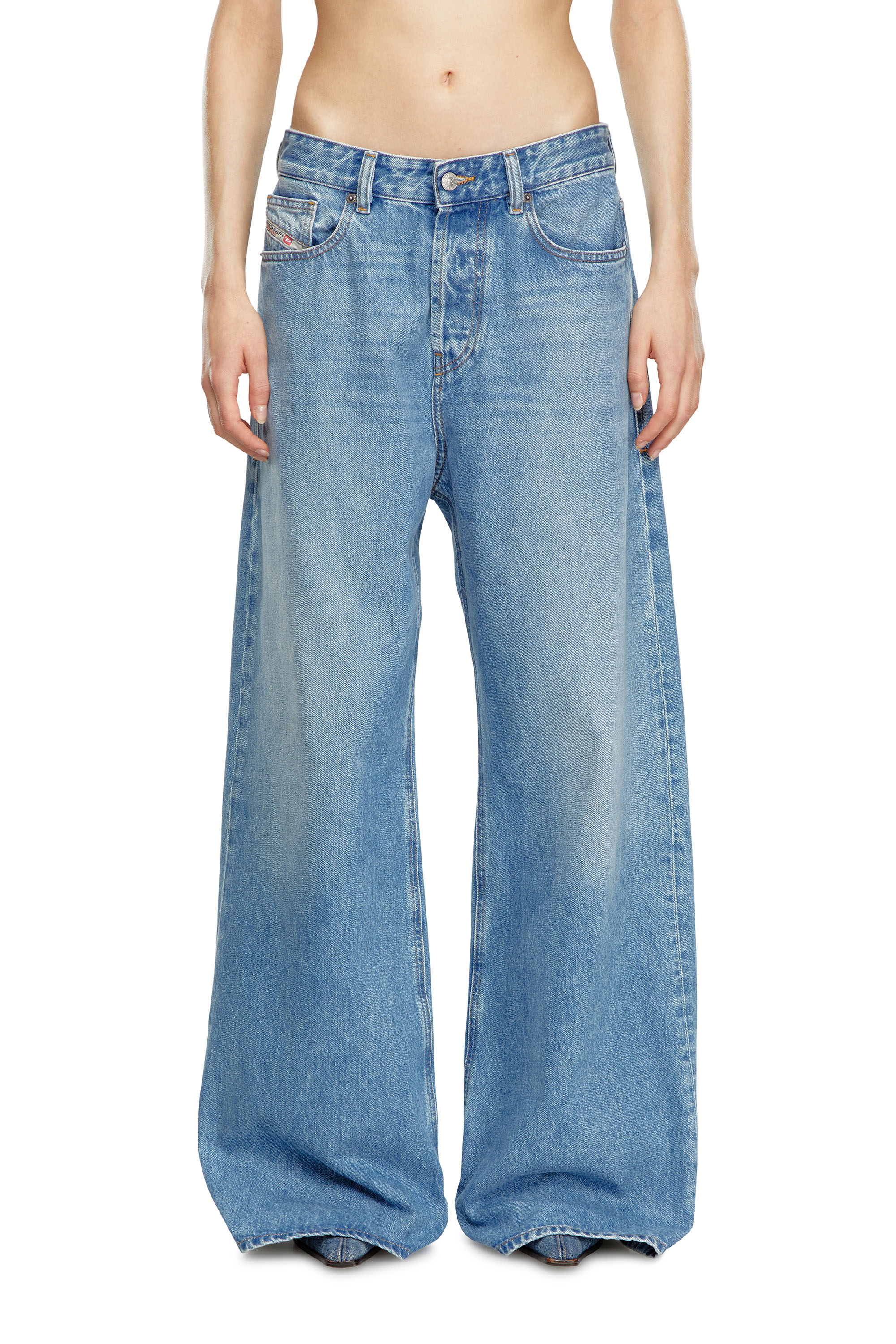 Diesel - Woman Straight Jeans 1996 D-Sire 09I29, Light Blue - Image 1