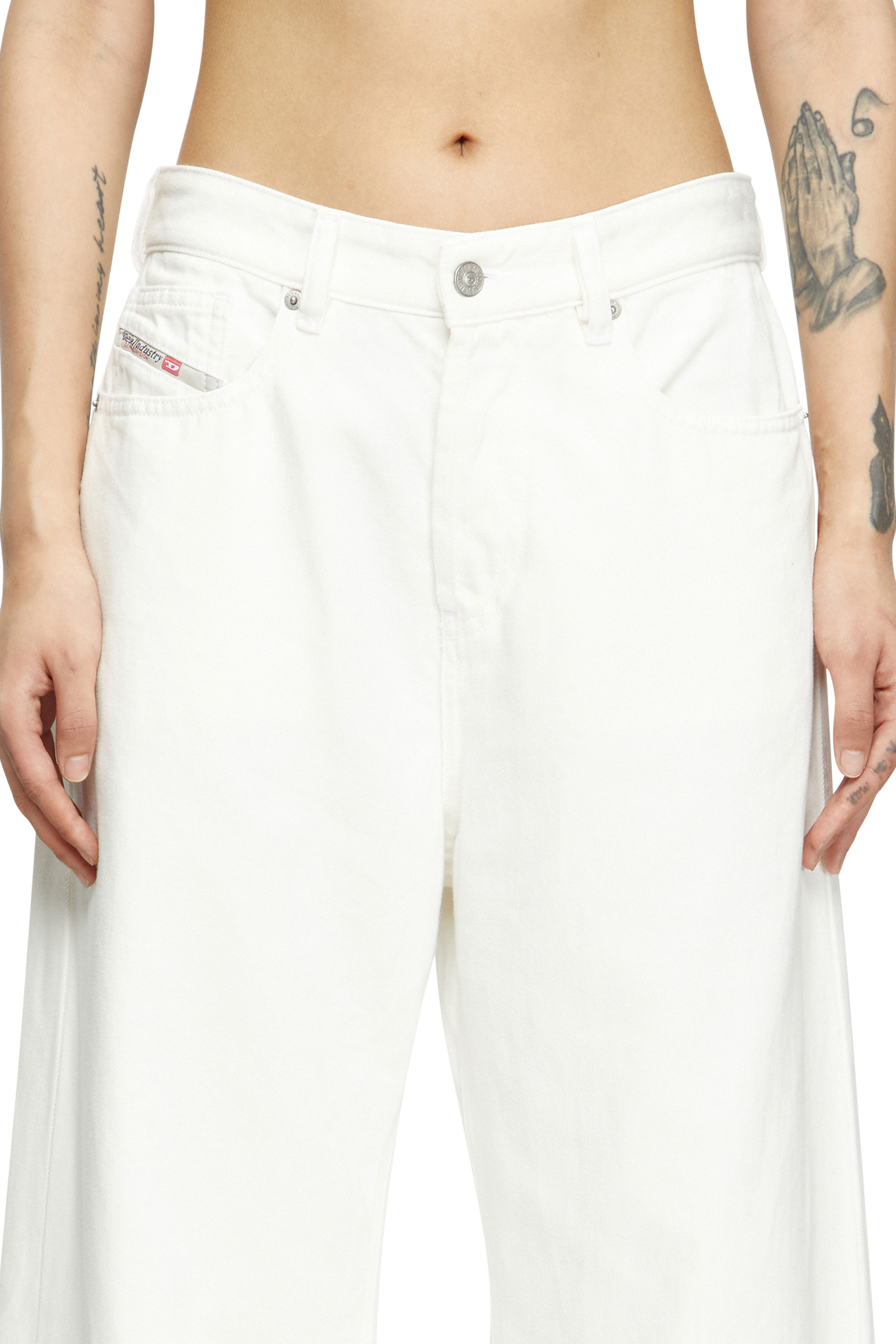 Diesel - Woman's Relaxed Jeans 1996 D-Sire 09I41, White - 5